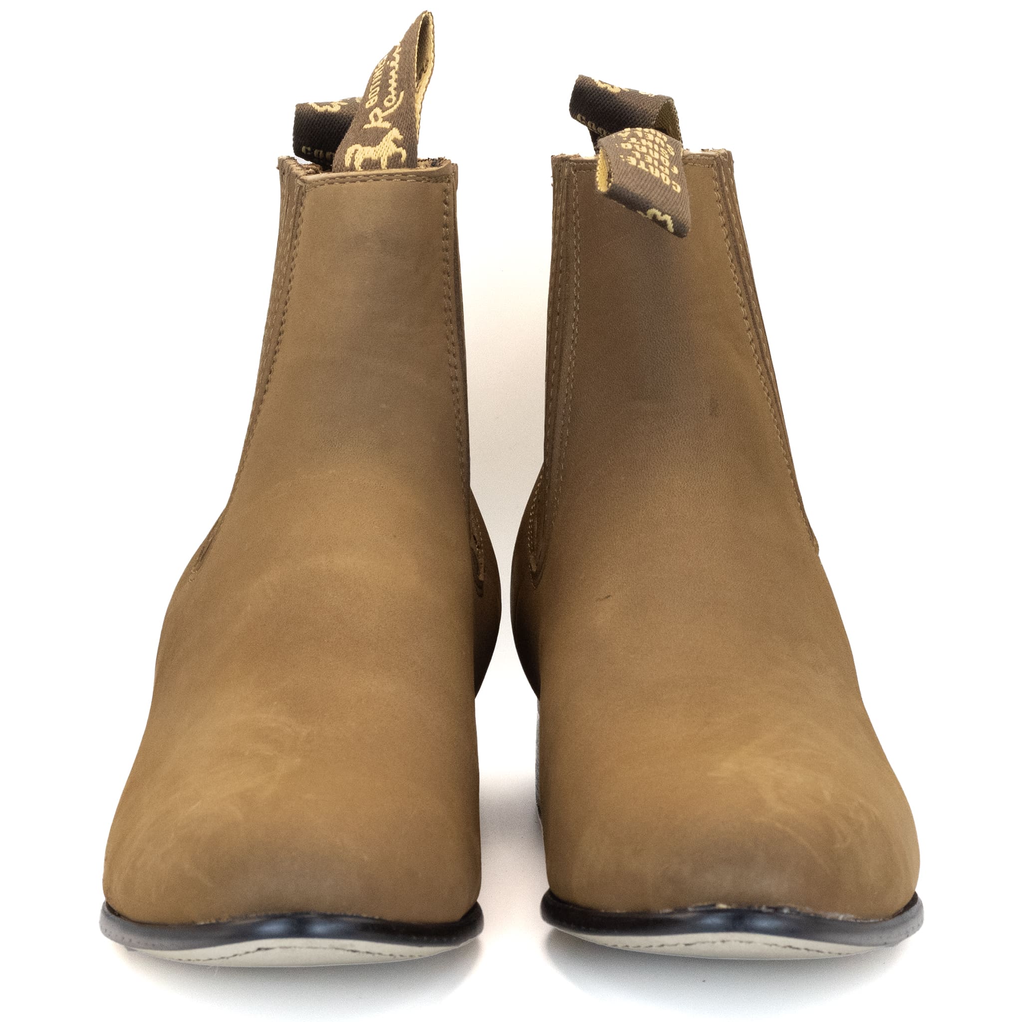 BOTIN RAMÍREZ CHARRO DE GAMUZA CON SUELA DE NEOLITE TABACO