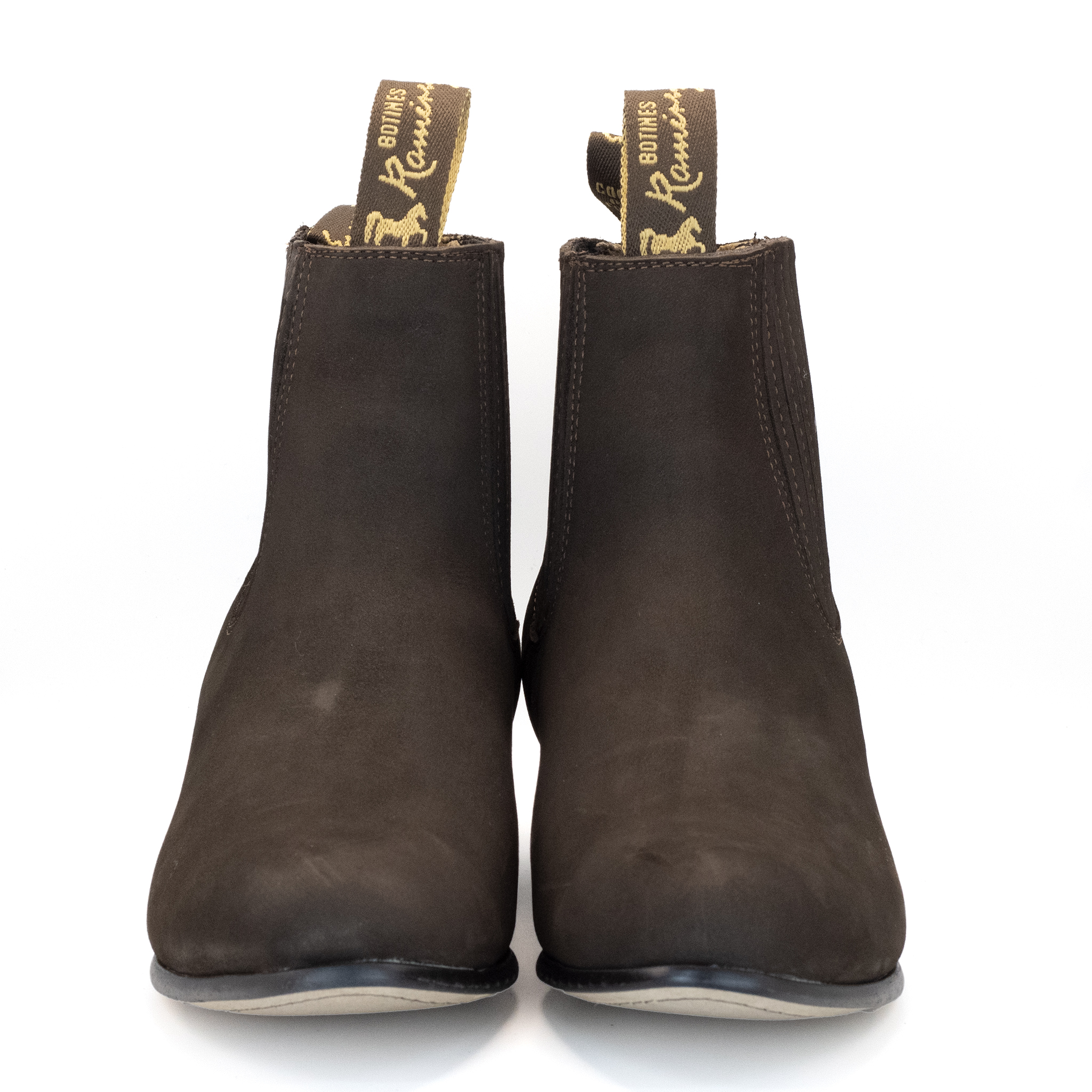 BOTIN RAMÍREZ CHARRO DE GAMUZA CON SUELA DE NEOLITE CAFE