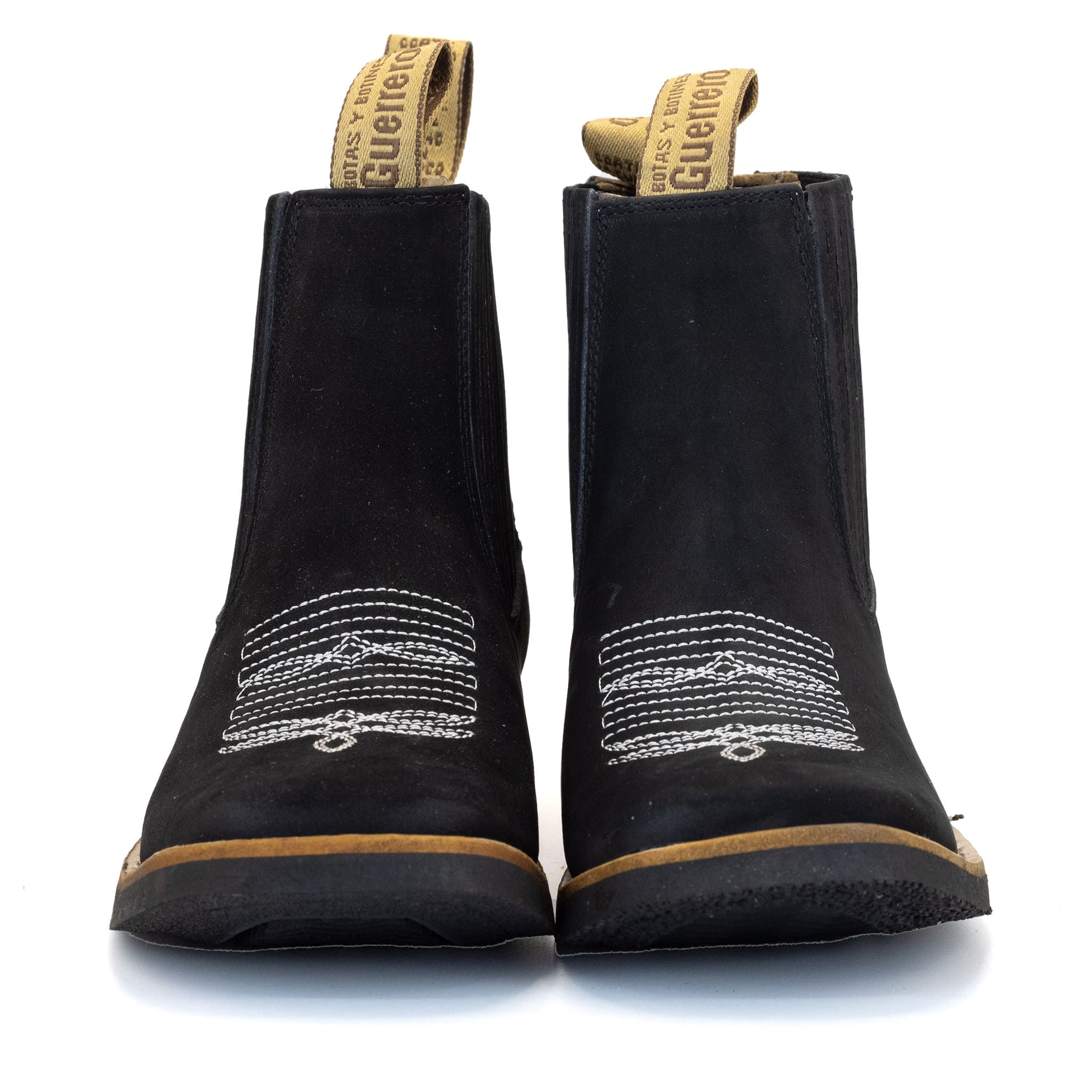 BOTIN GUERRERO CUADRADO NOBUCK NEGRO