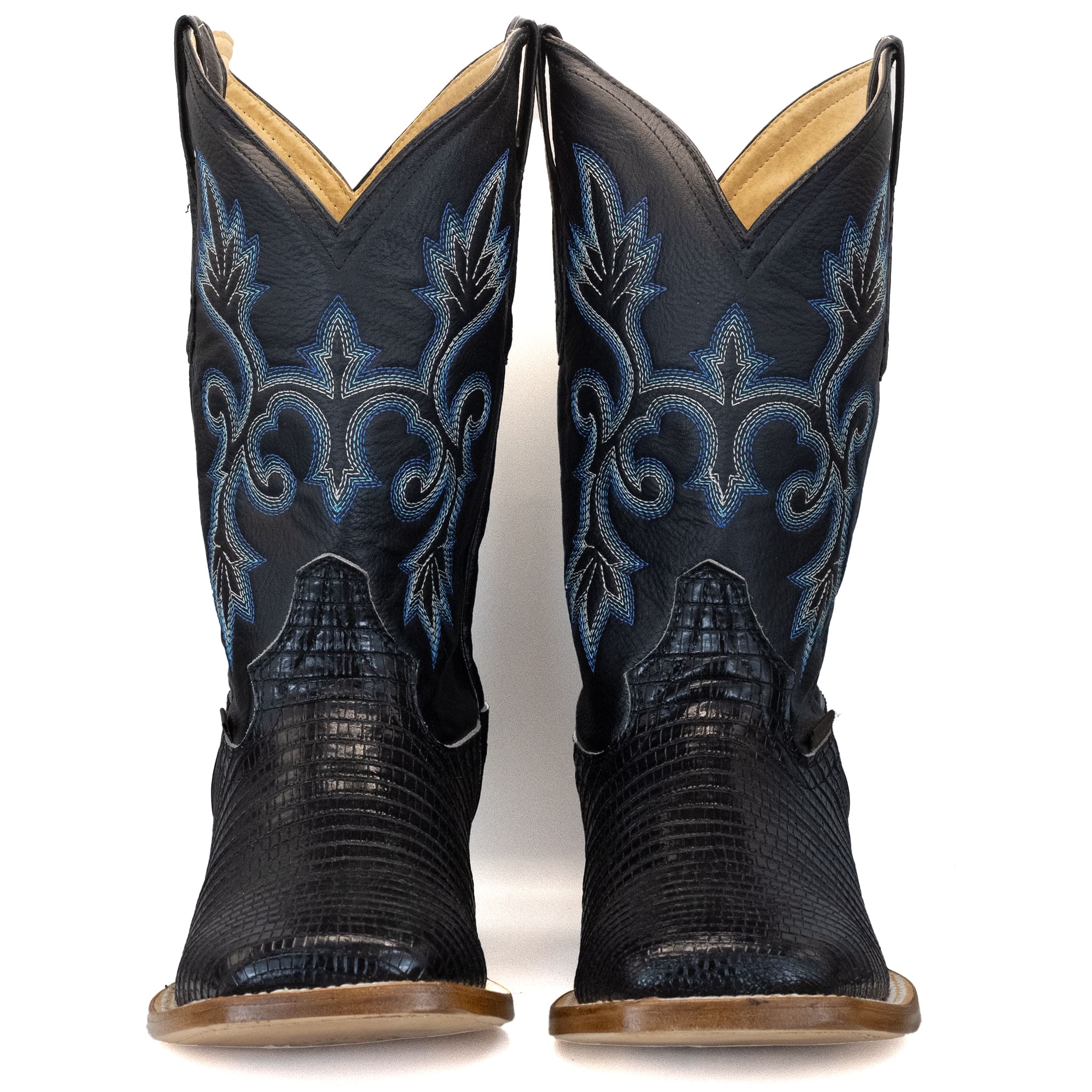 BOTA VAQUERO SM HORMA RODEO IMIT. ARMADILLO NEGRO