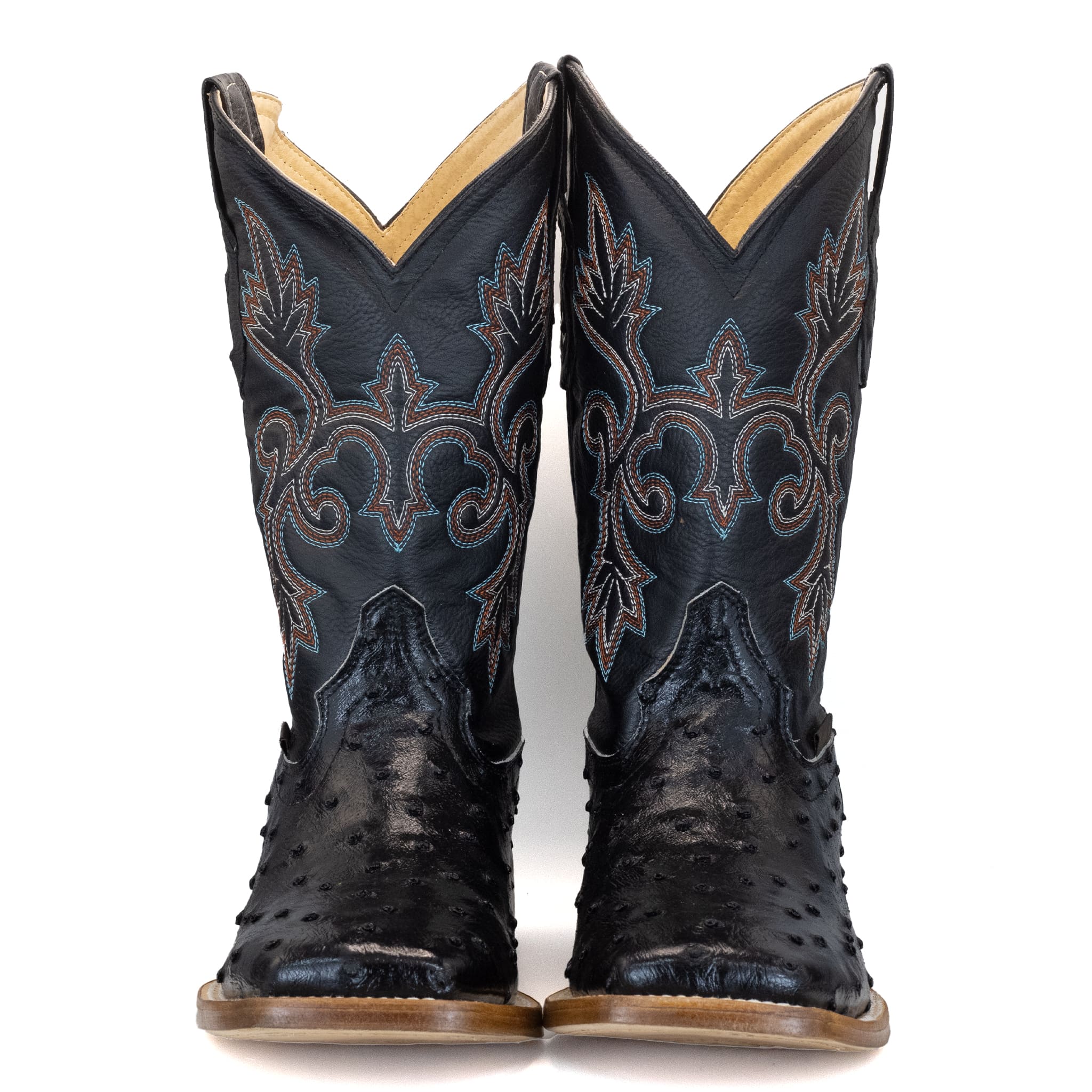 BOTA VAQUERO SM HORMA RODEO IMIT. AVESTRUZ NEGRO