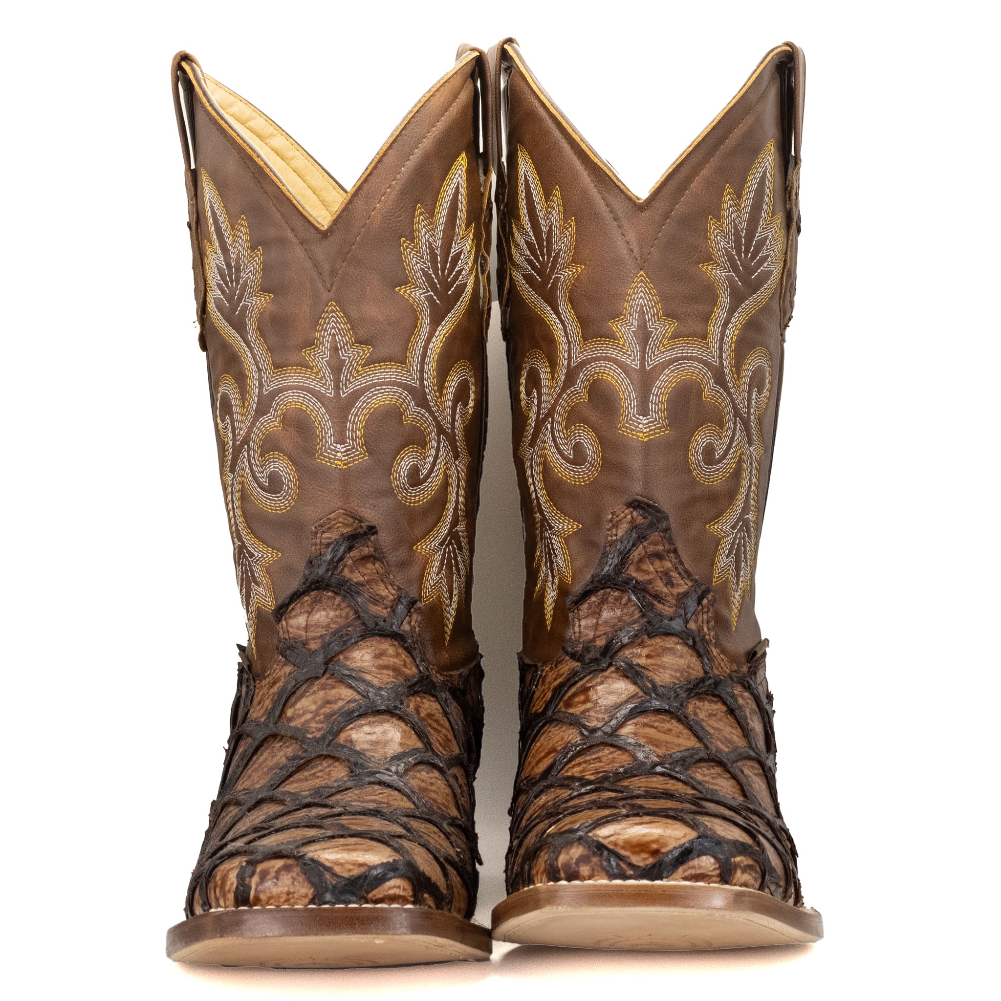 001 BOTA VAQUERO SM HORMA RODEO IMIT. PESCADO COÑAC.