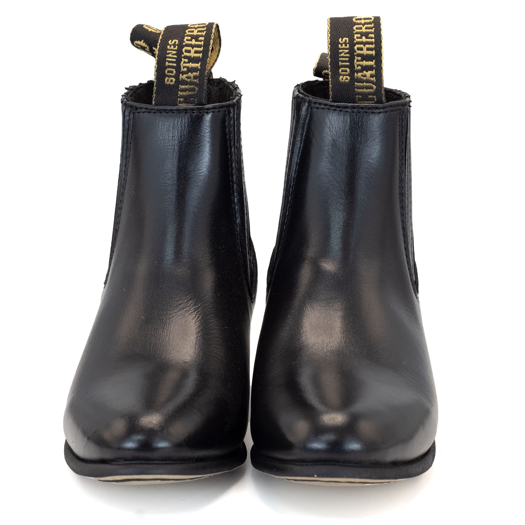BOTIN CUATRERO CHARRO EN PIEL NEGRO