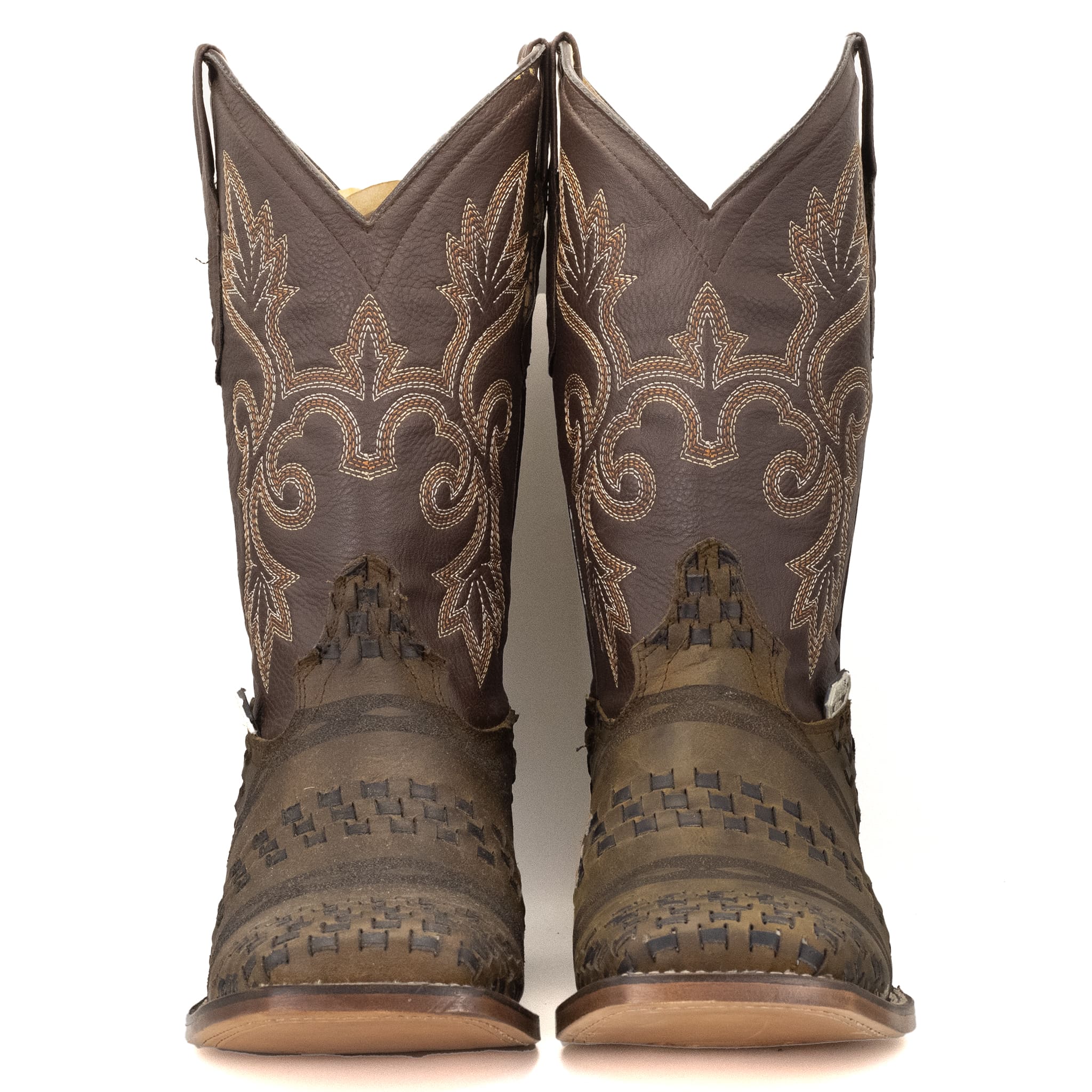 BOTA VAQUERO SM HORMA RODEO DE PETATILLO CON LAZER  CAFE