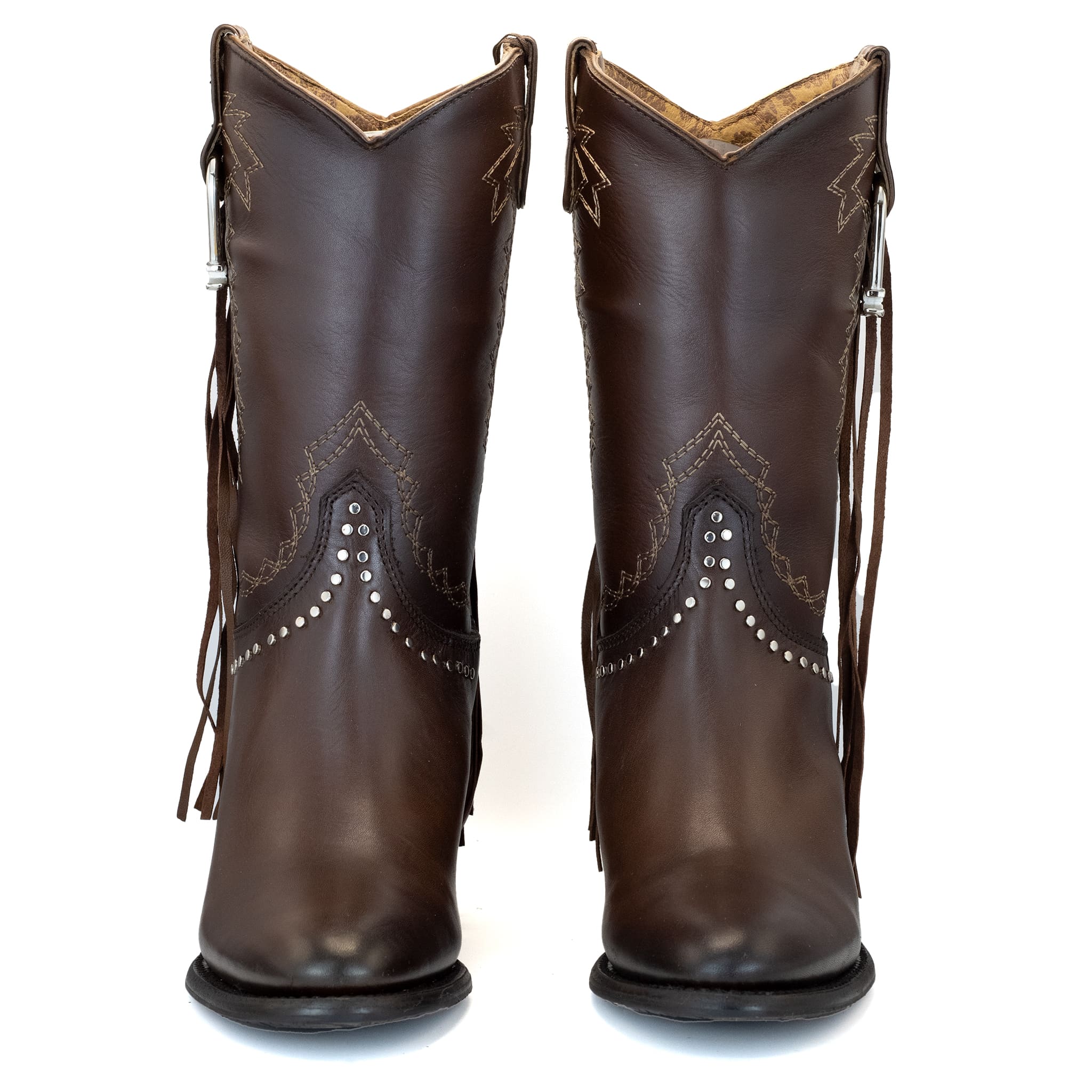 BOTIN CUADRA EN PIEL GENUINA DE RES  CAFE