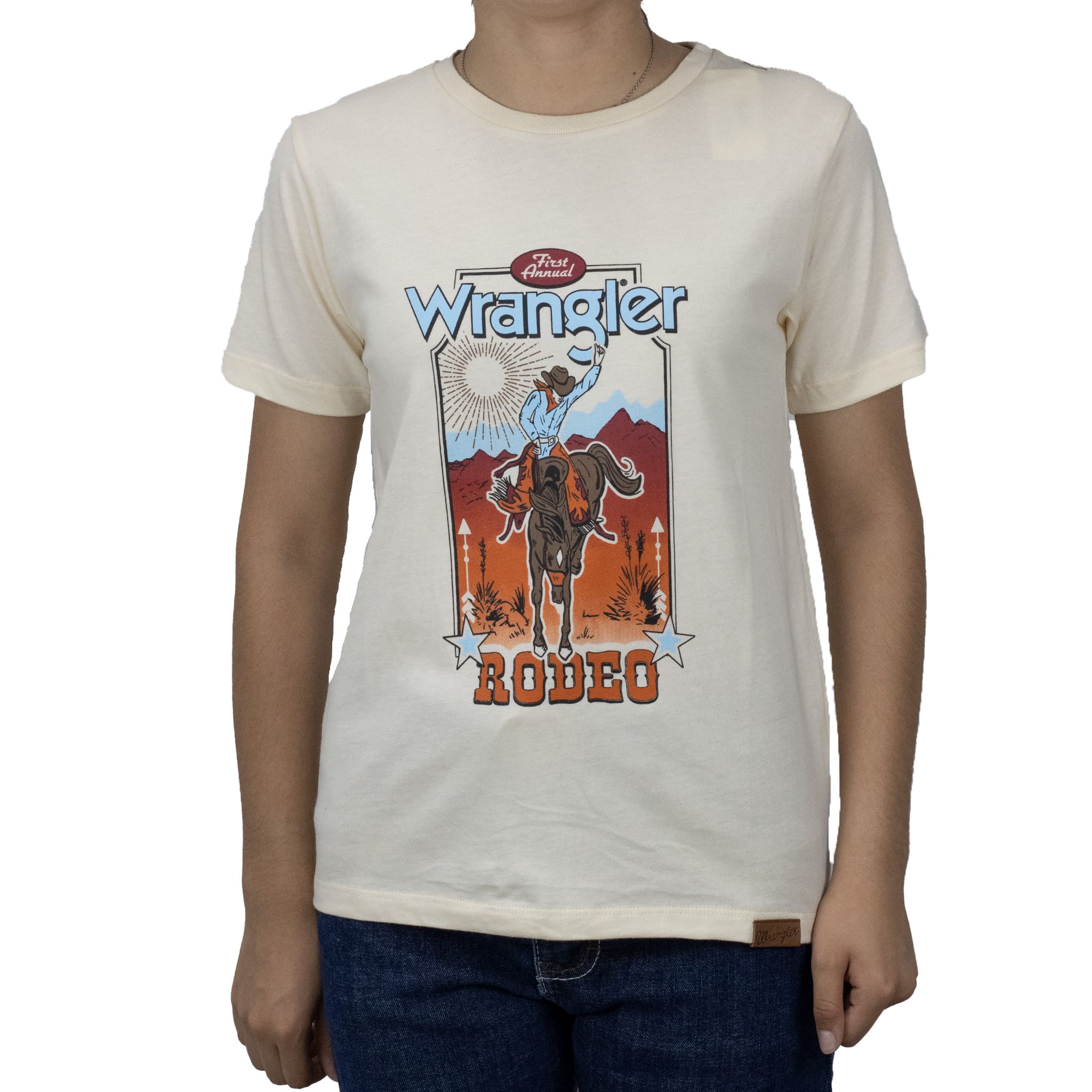 PLAYERA WRANGLER ESTAMPADO RODEO BEIGE
