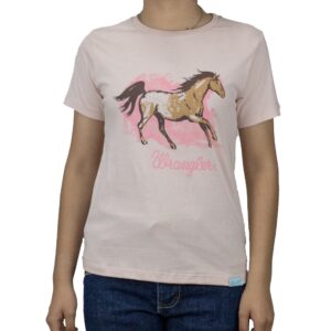 PLAYERA WRANGLER ESTAMPADO RODEO ROSA