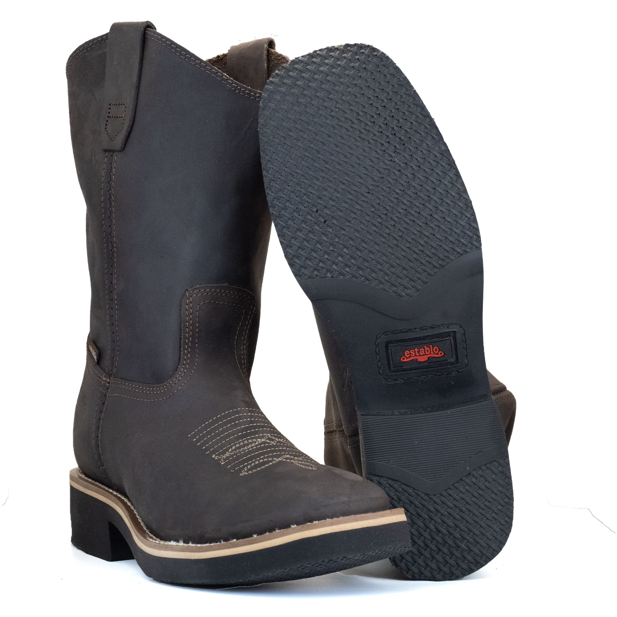 BOTA ESTABLO DE TRABAJO HORMA RODEO CHOCOLATE