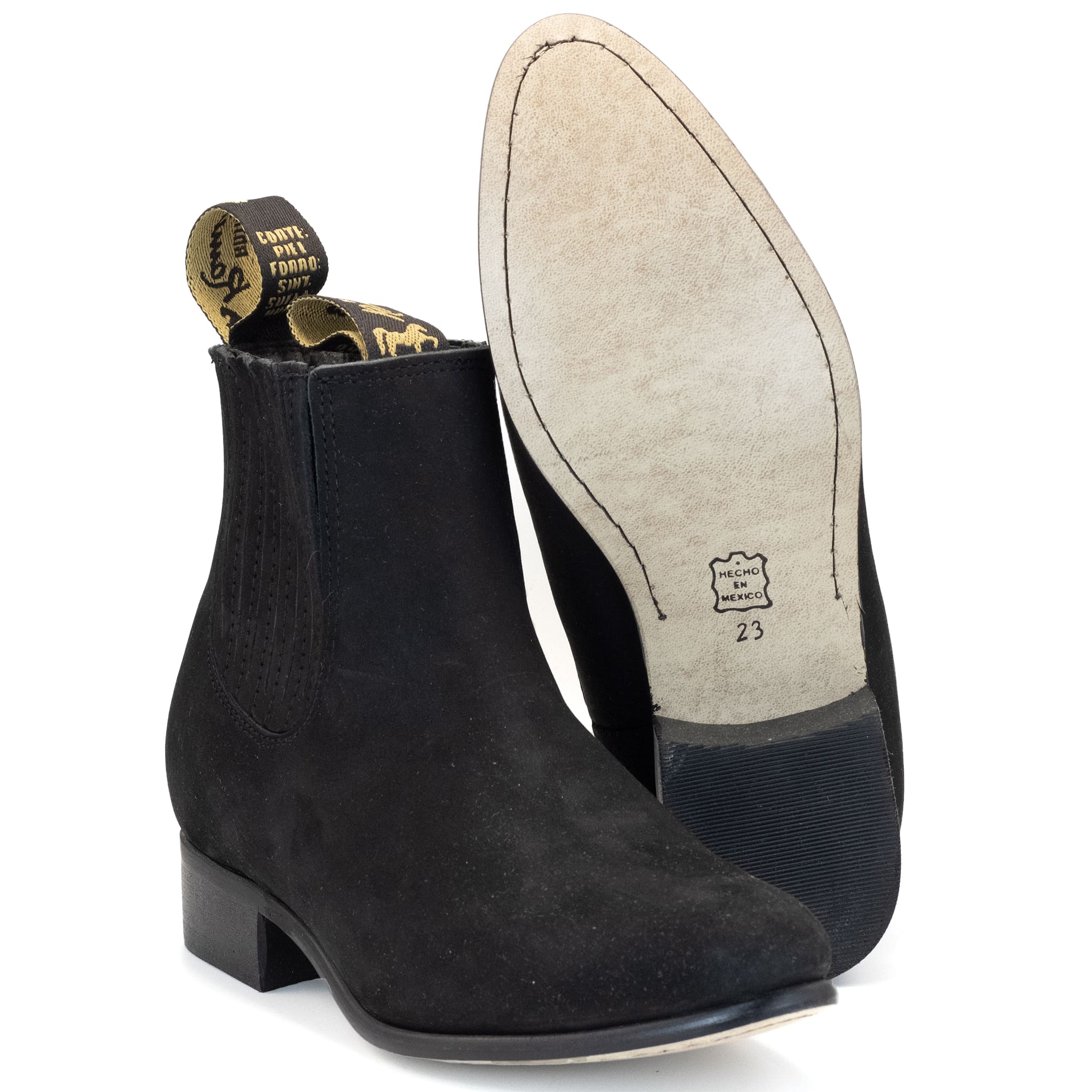 BOTIN RAMÍREZ CHARRO DE GAMUZA CON SUELA DE NEOLITE NEGRO