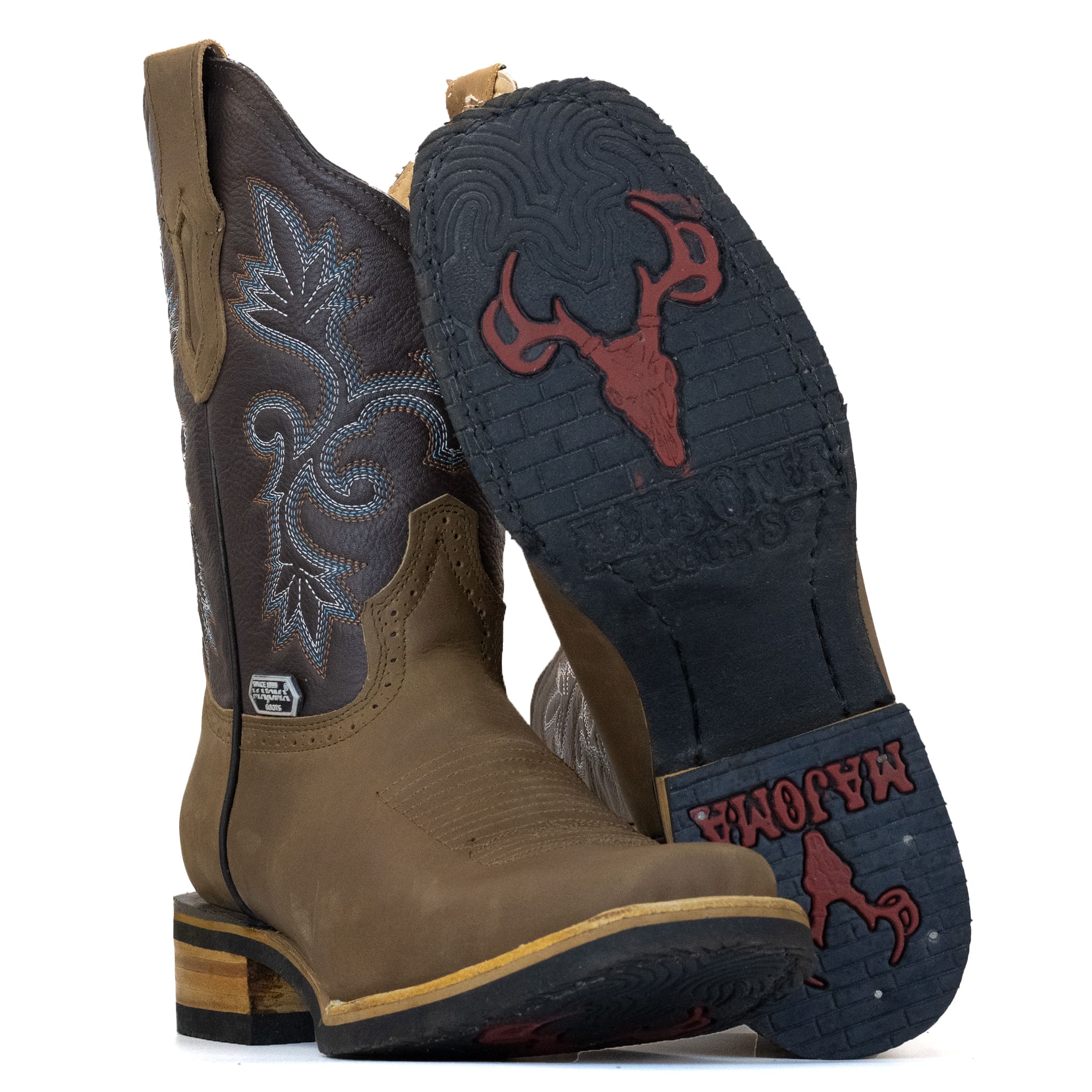 BOTA MAJOMA VAQUERA HORMA CUADRADA TABACO