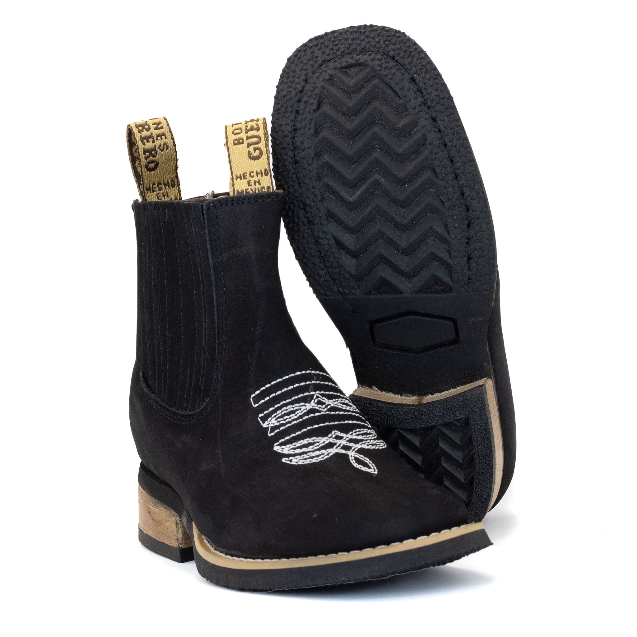 002 BOTIN GUERRERO CUADRADO NOBUCK NEGRO