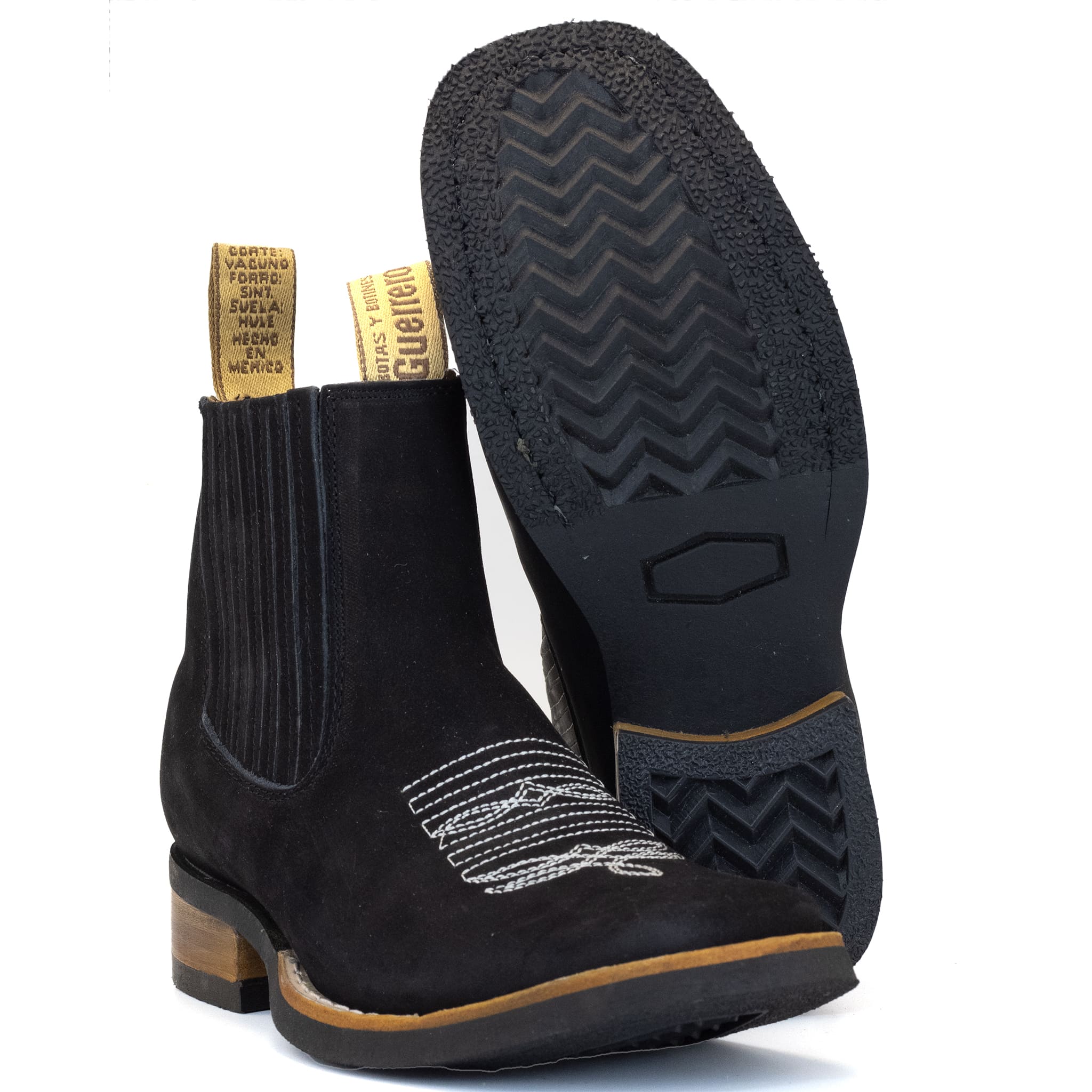 BOTIN GUERRERO CUADRADO NOBUCK NEGRO