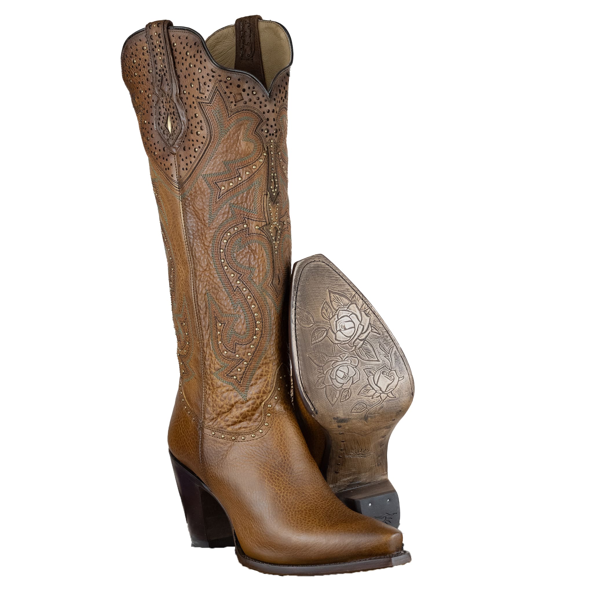 BOTA RIO GRANDE DAMA TUBO ALTO MIEL MODELO HANNA.