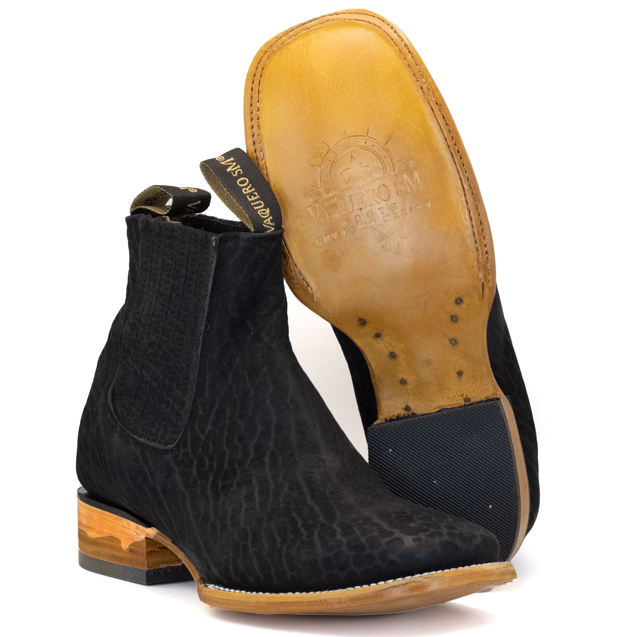 BOTIN VAQUERO SM HORMA RODEO CUELLO DE TORO NEGRO