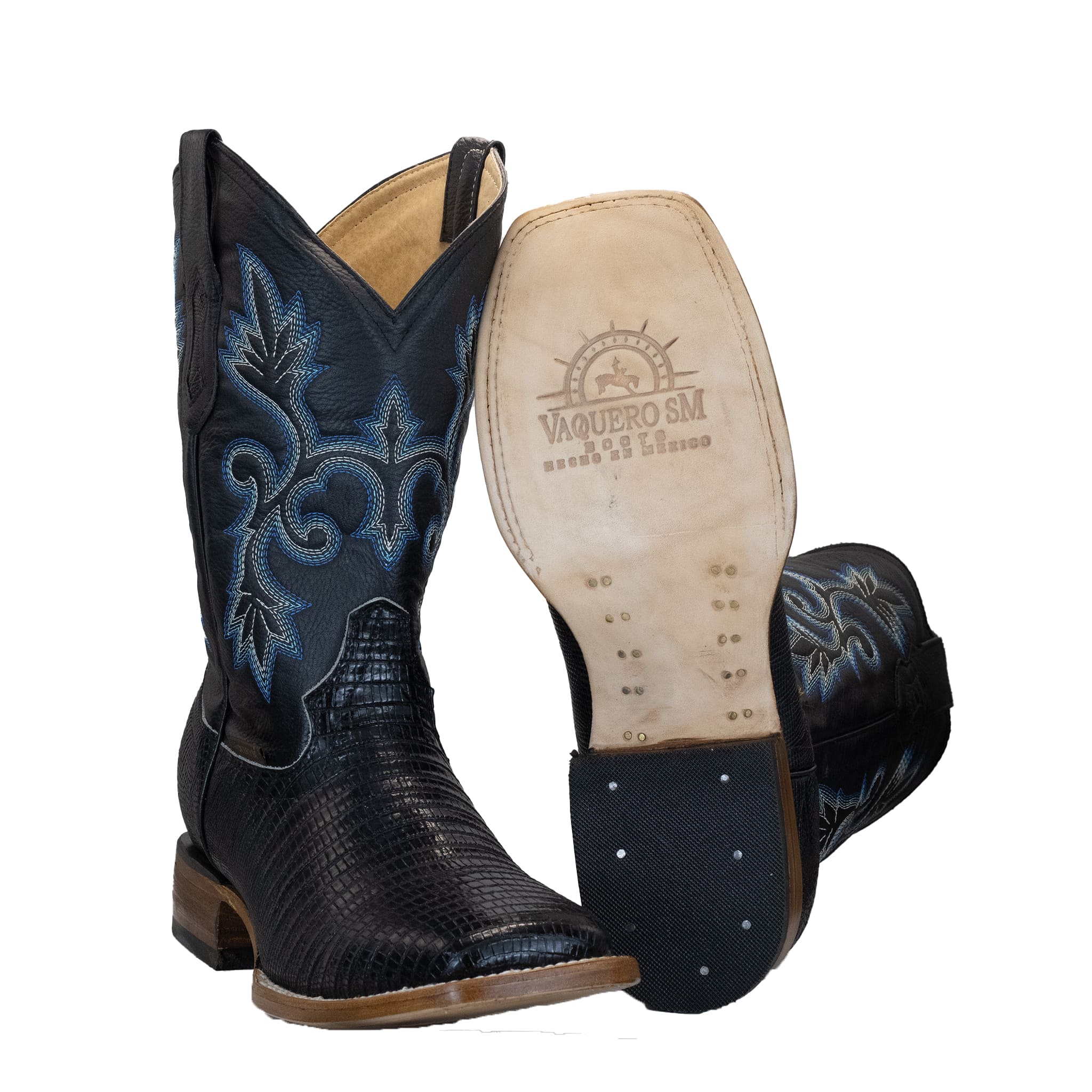 BOTA VAQUERO SM HORMA RODEO IMIT. ARMADILLO NEGRO