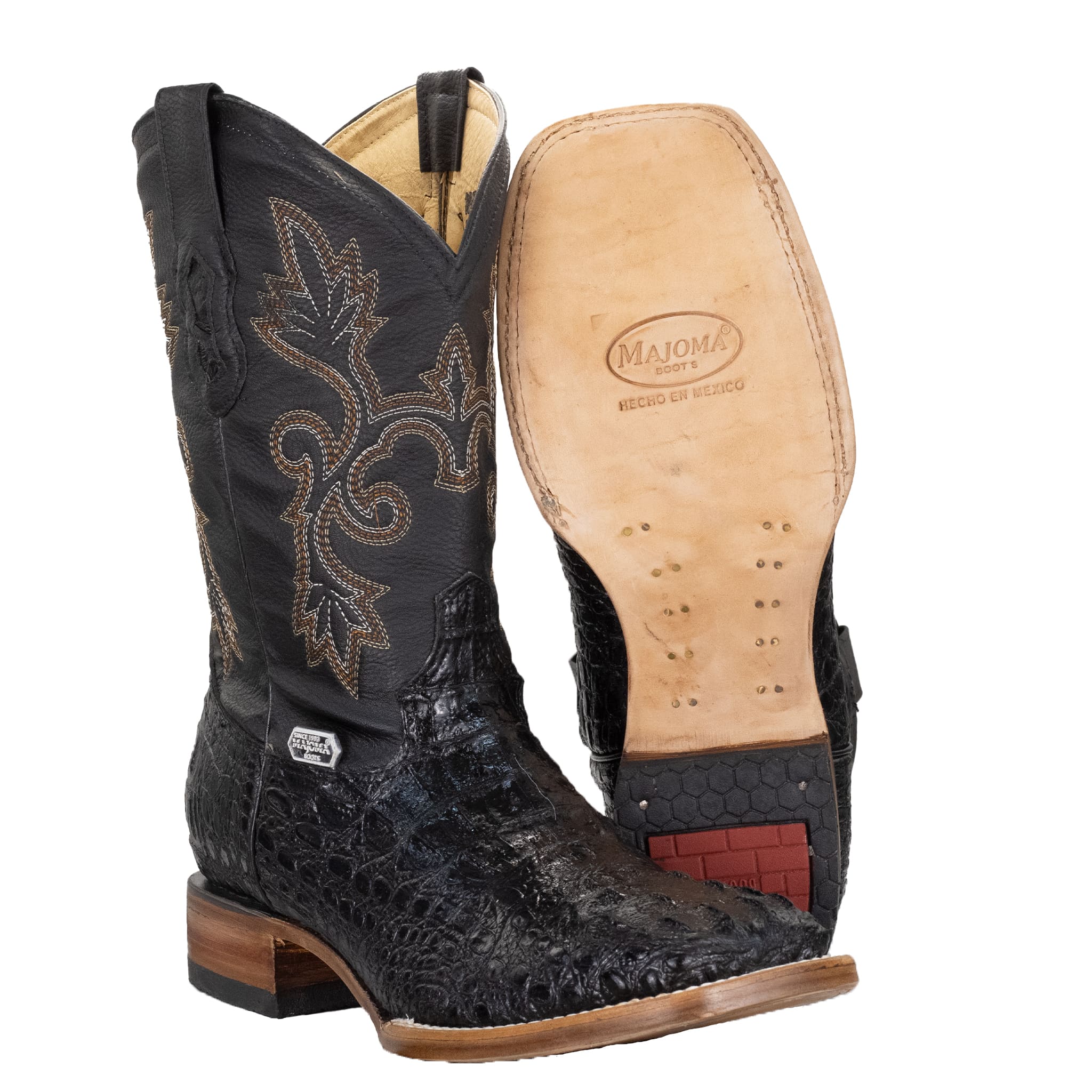 BOTA VAQUERO SM HORMA RODEO IMIT. COCODRILO NEGRO