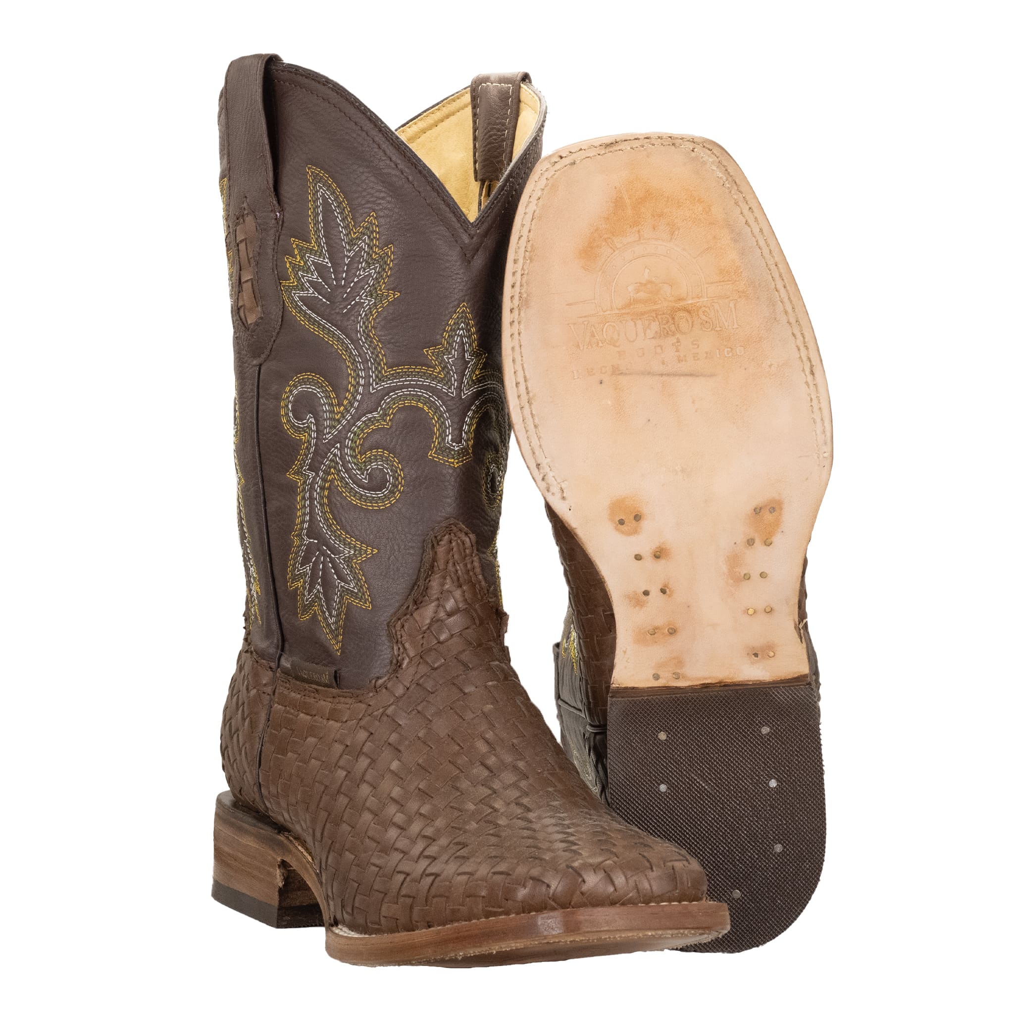 BOTA VAQUERO SM HORMA RODEO DE PETATILLO CON LAZER  CAFE