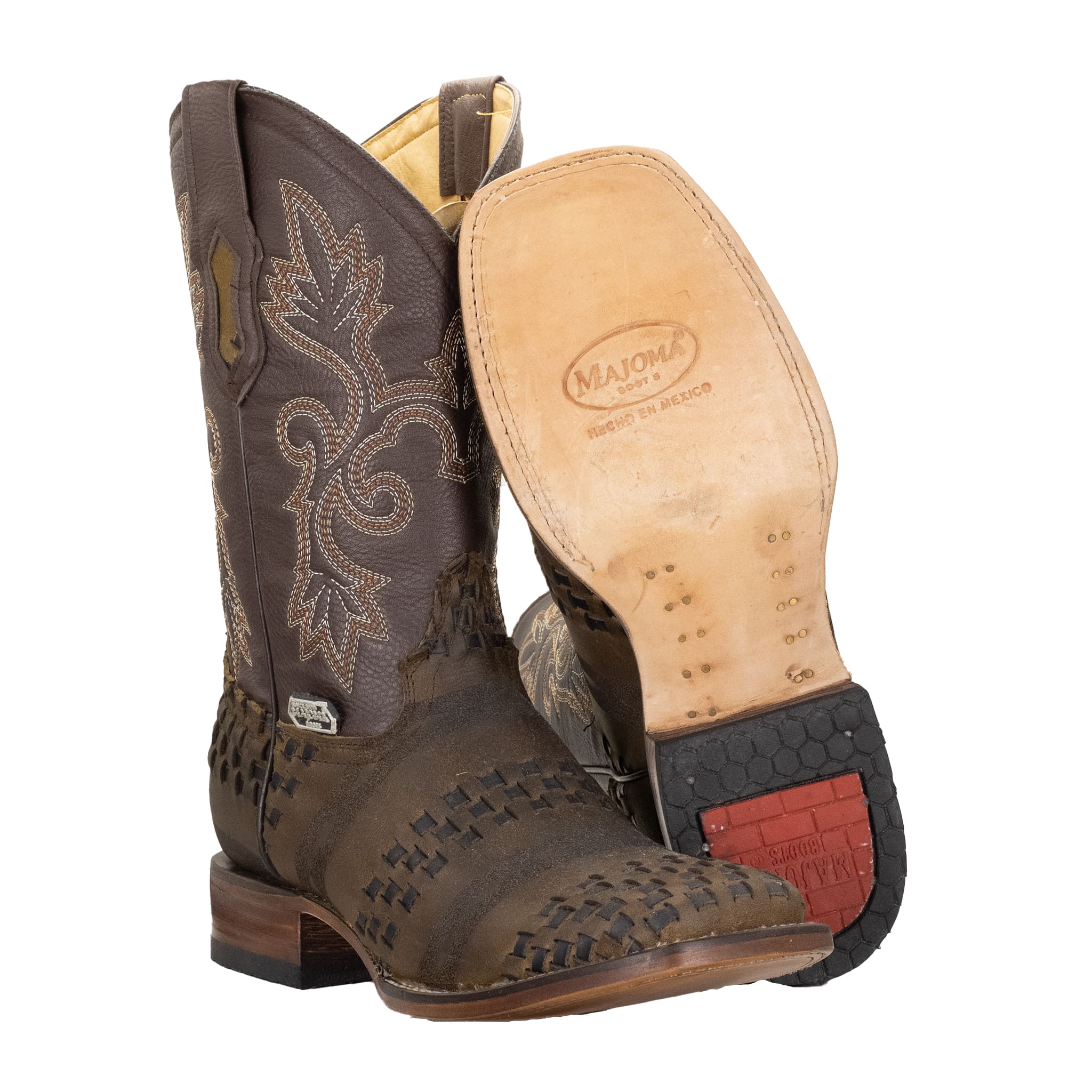 BOTA VAQUERO SM HORMA RODEO DE PETATILLO CON LAZER  CAFE