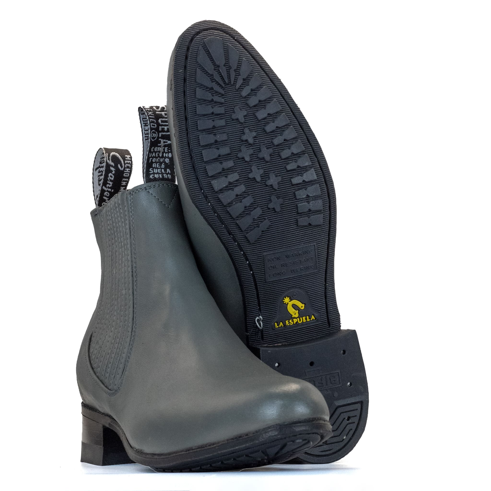 BOTIN ESPUELA CHARRO GRIS