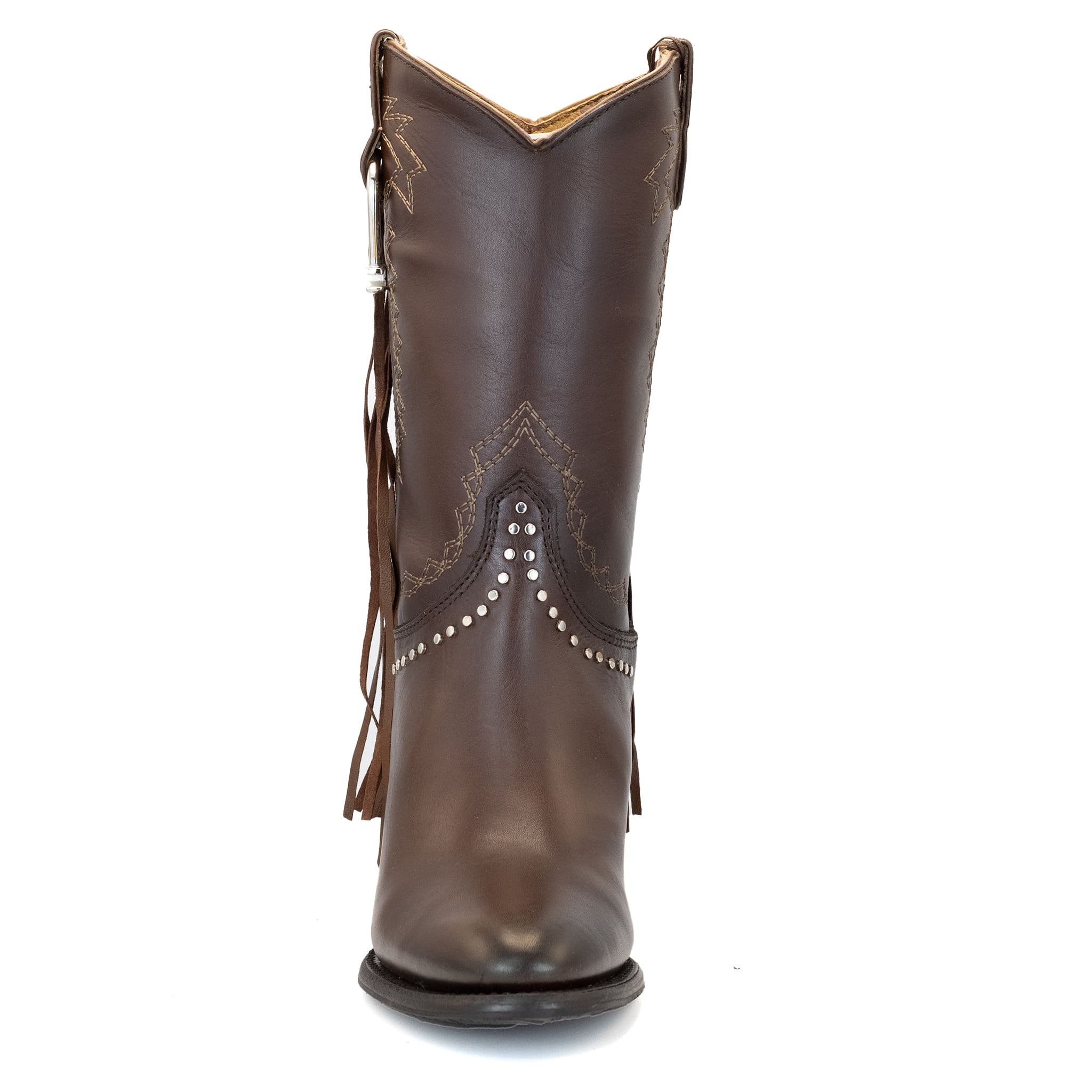 BOTIN CUADRA EN PIEL GENUINA DE RES  CAFE