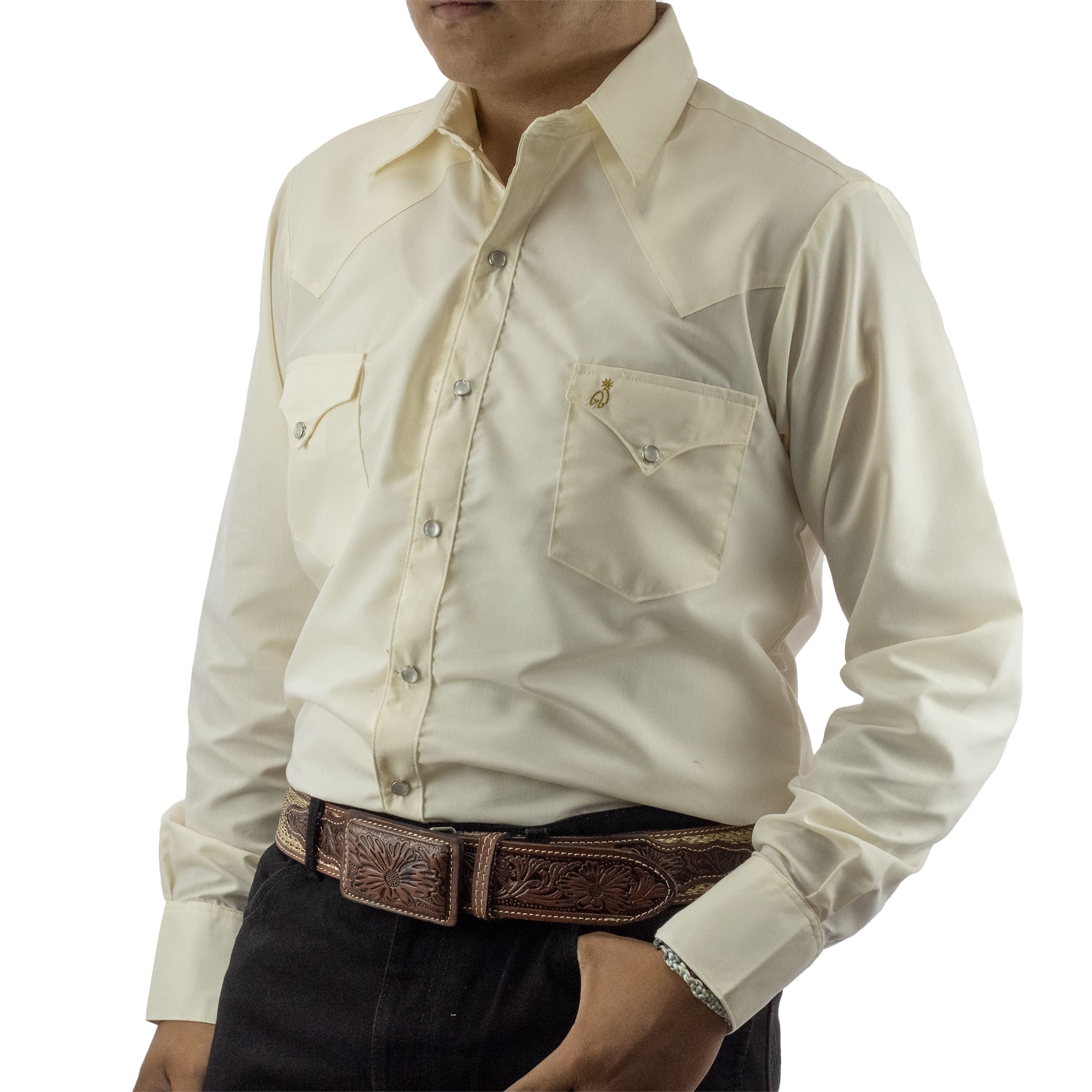 CAMISA ESPUELA DE ORO DE MANGA LARGA CHARRA