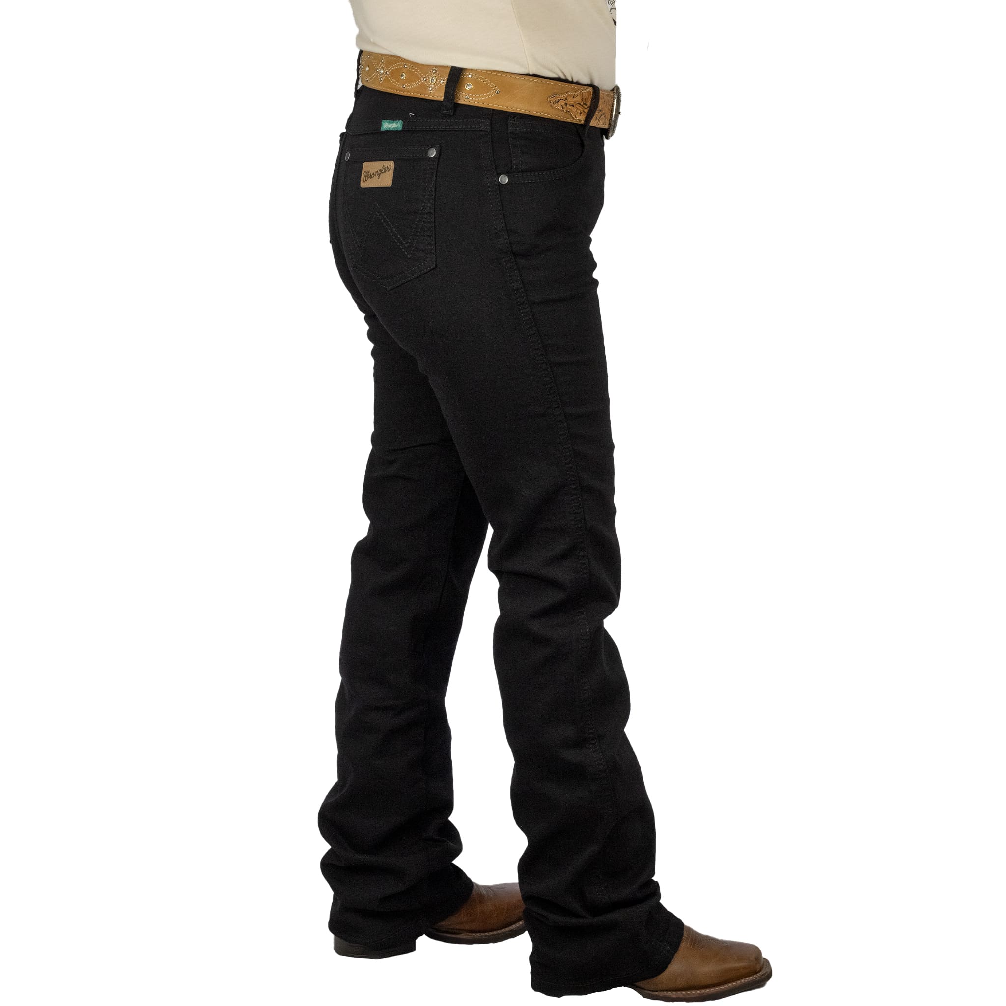 002 (60) PANTALON WRANGLER DAMA CINTURA ALTA NEGRO