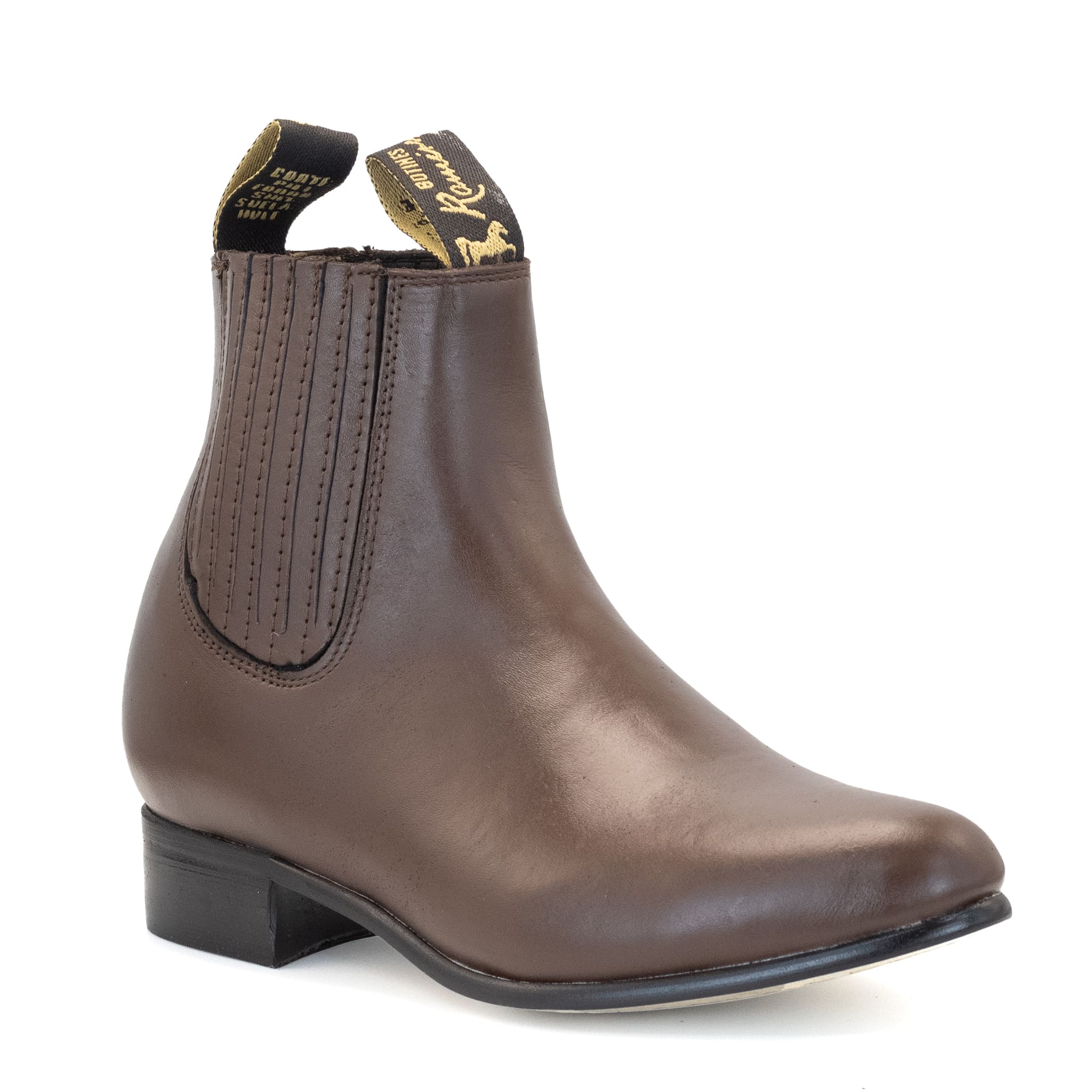 BOTIN RAMÍREZ CHARRO DE PIEL CON SUELA DE NEOLITE CAFE