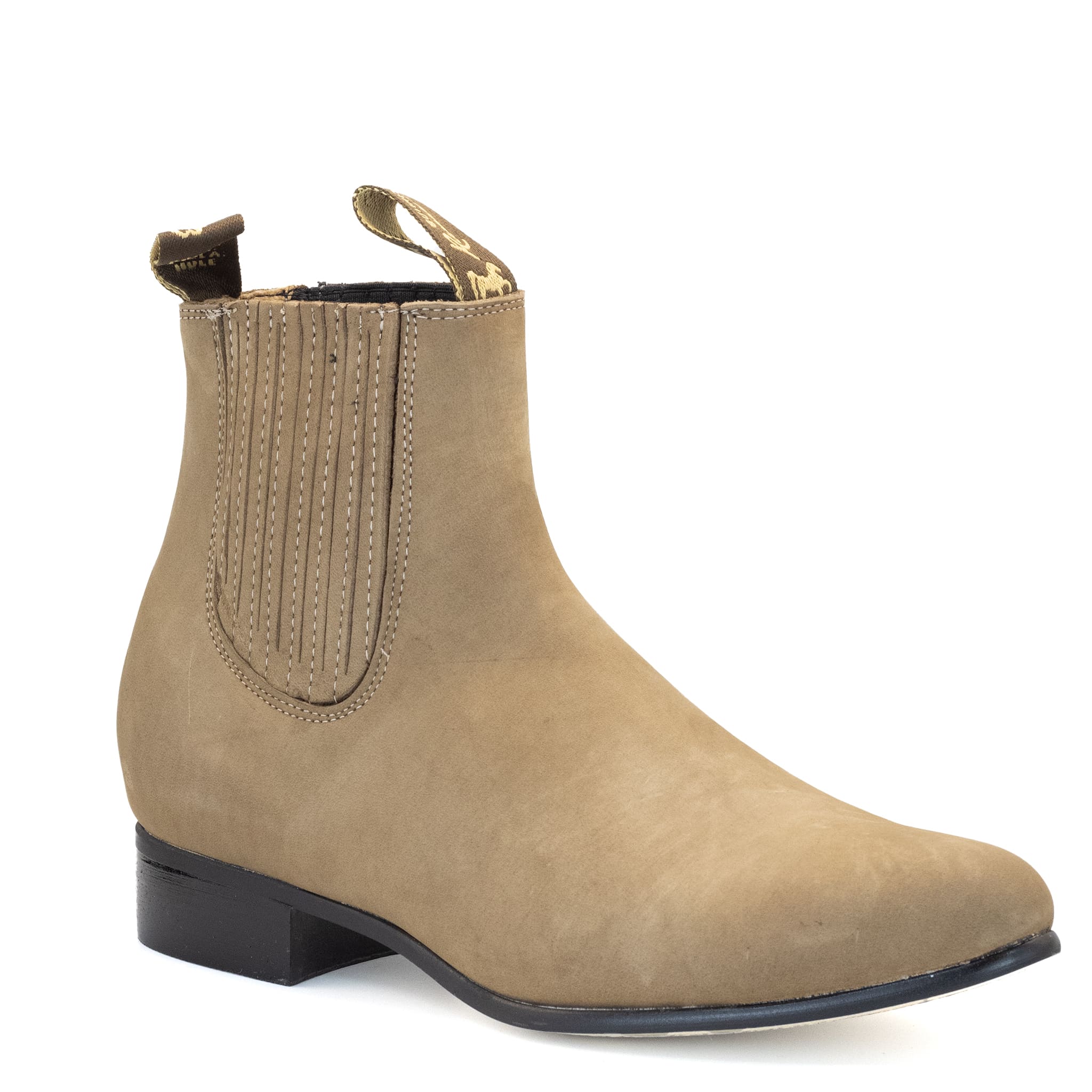 BOTIN RAMÍREZ CHARRO DE GAMUZA CON SUELA DE NEOLITE ARENA