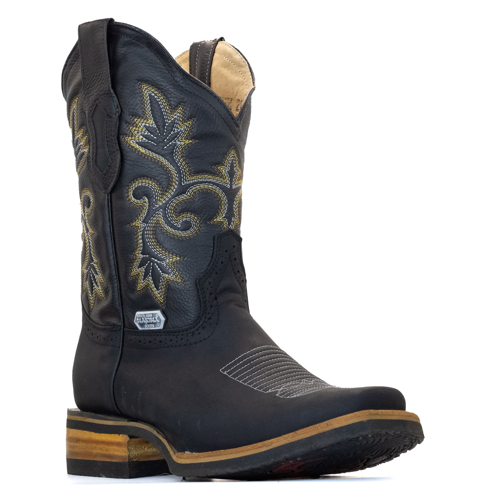 BOTA MAJOMA VAQUERA HORMA CUADRADA NEGRA