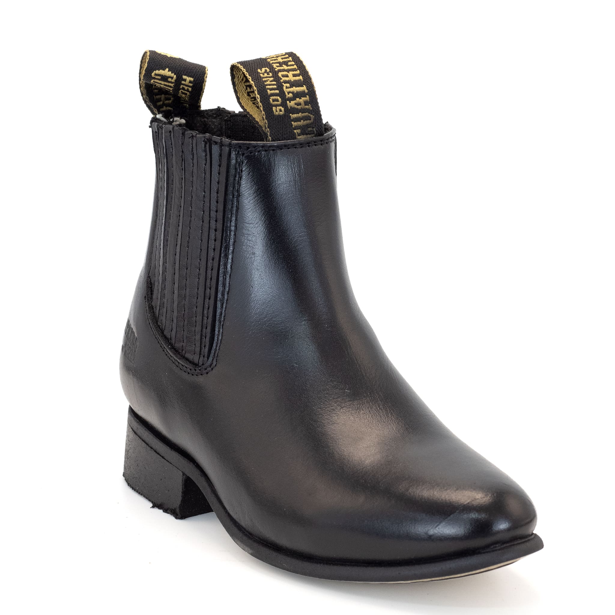 BOTIN CUATRERO CHARRO EN PIEL NEGRO