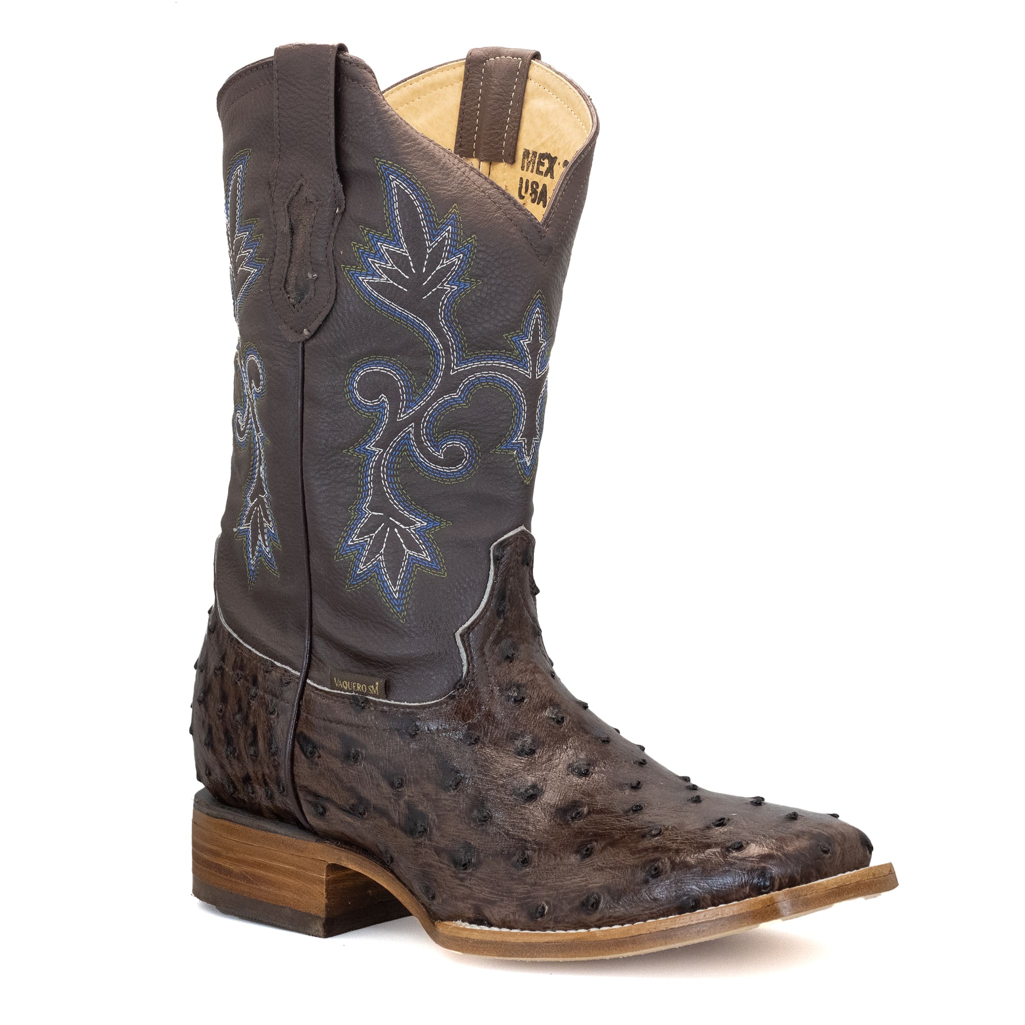 BOTA VAQUERO SM HORMA RODEO IMIT. AVESTRUZ CAFE