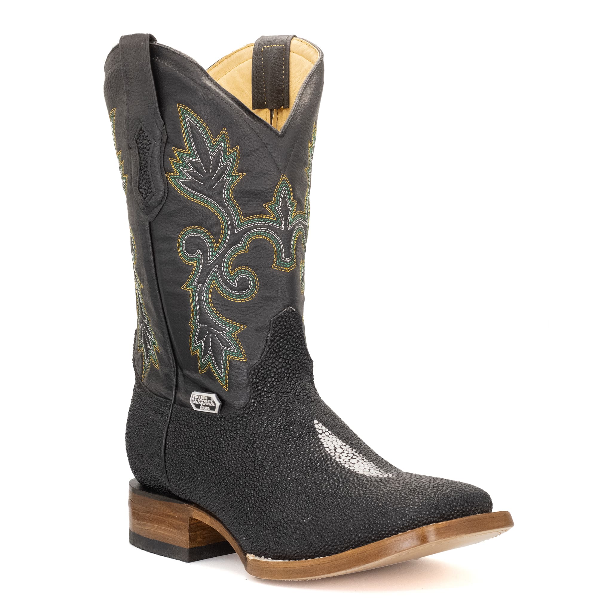 BOTA VAQUERO SM HORMA RODEO IMIT. MANTARRAYA NEGRO