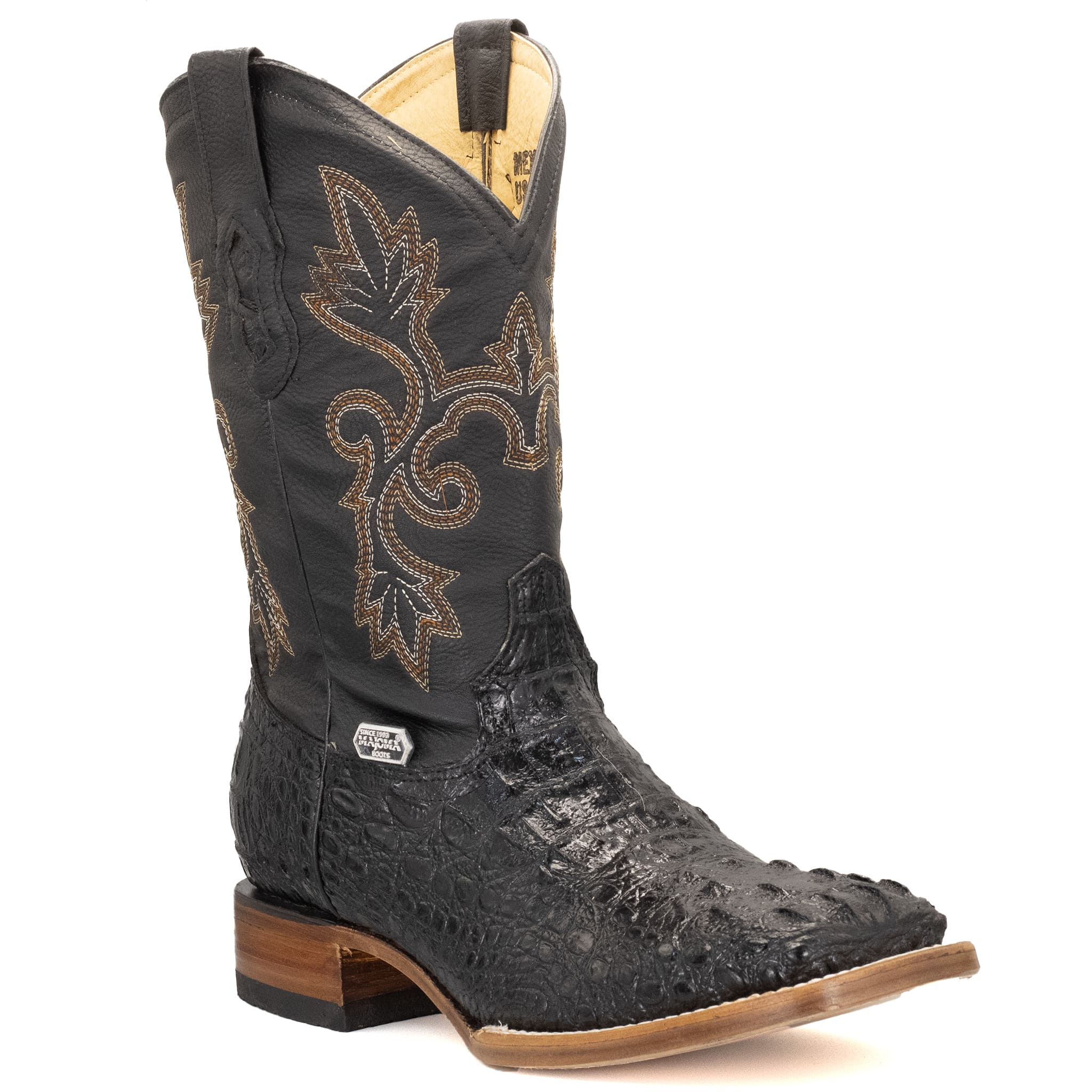 BOTA VAQUERO SM HORMA RODEO IMIT. COCODRILO NEGRO