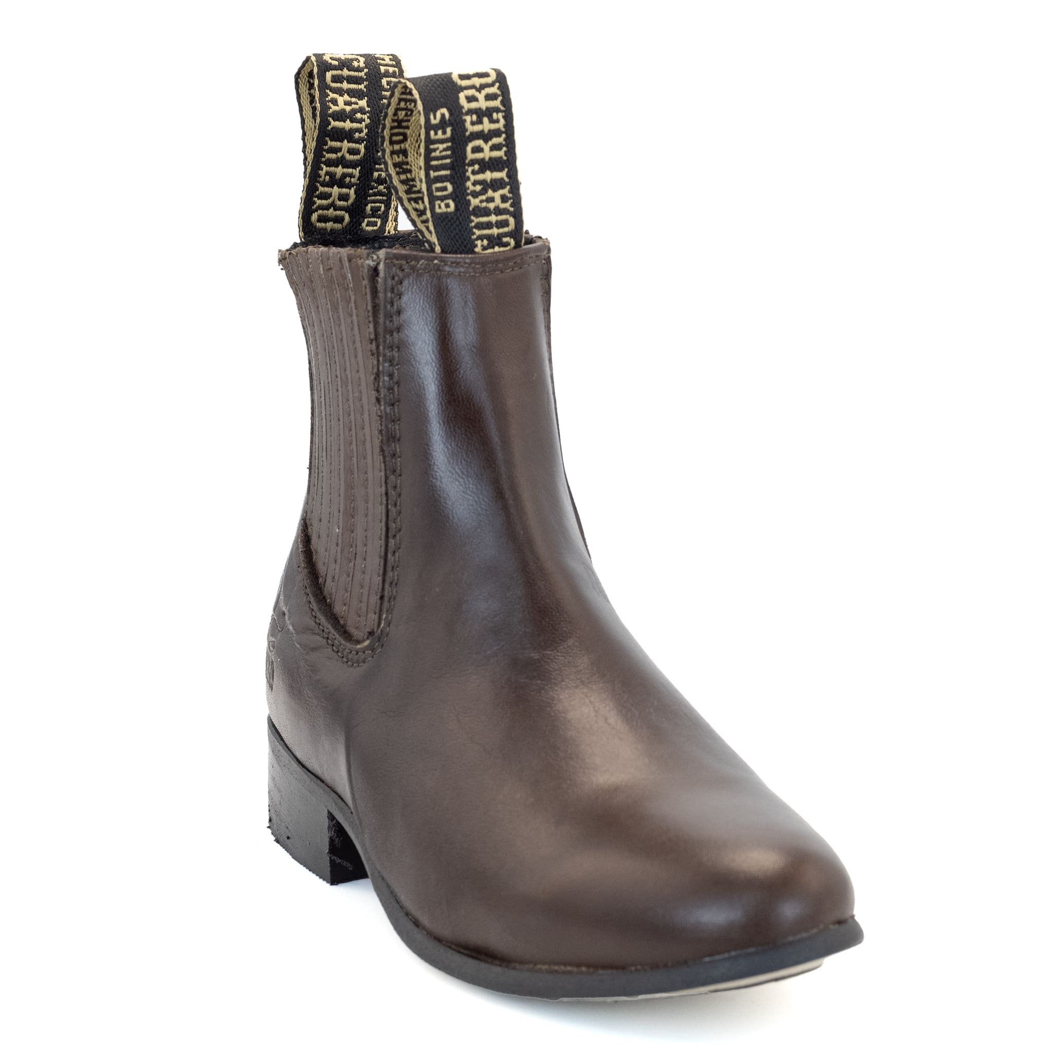 BOTIN CUATRERO CHARRO EN PIEL CAFE
