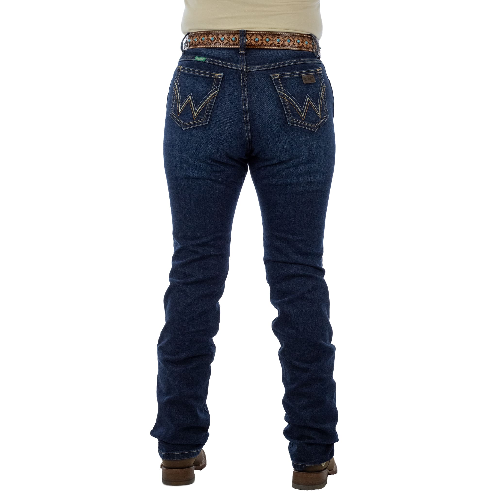 003 (63) PANTALON WRANGLER DAMA CINTURA ALTA AZUL