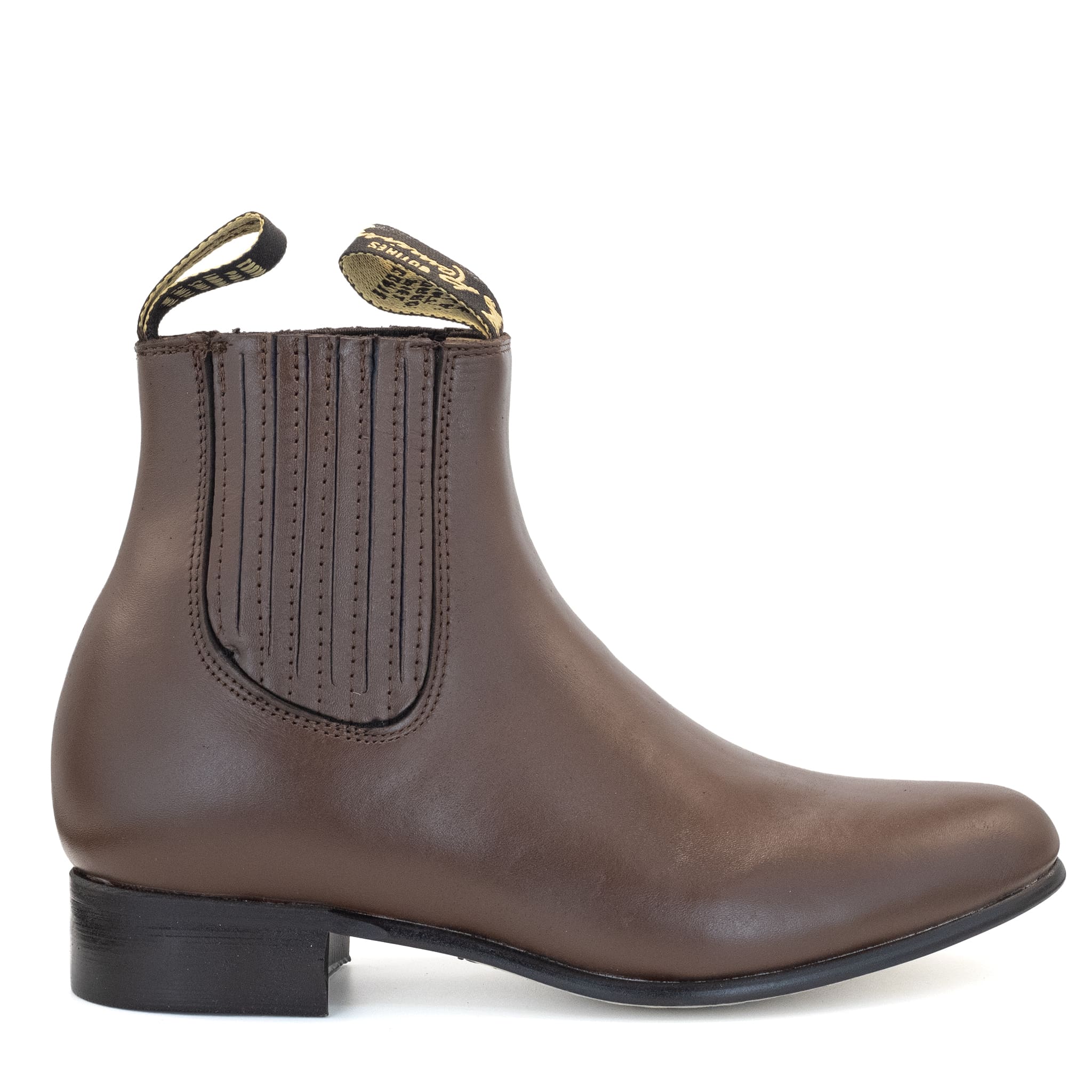 BOTIN RAMÍREZ CHARRO DE PIEL CON SUELA DE NEOLITE CAFE
