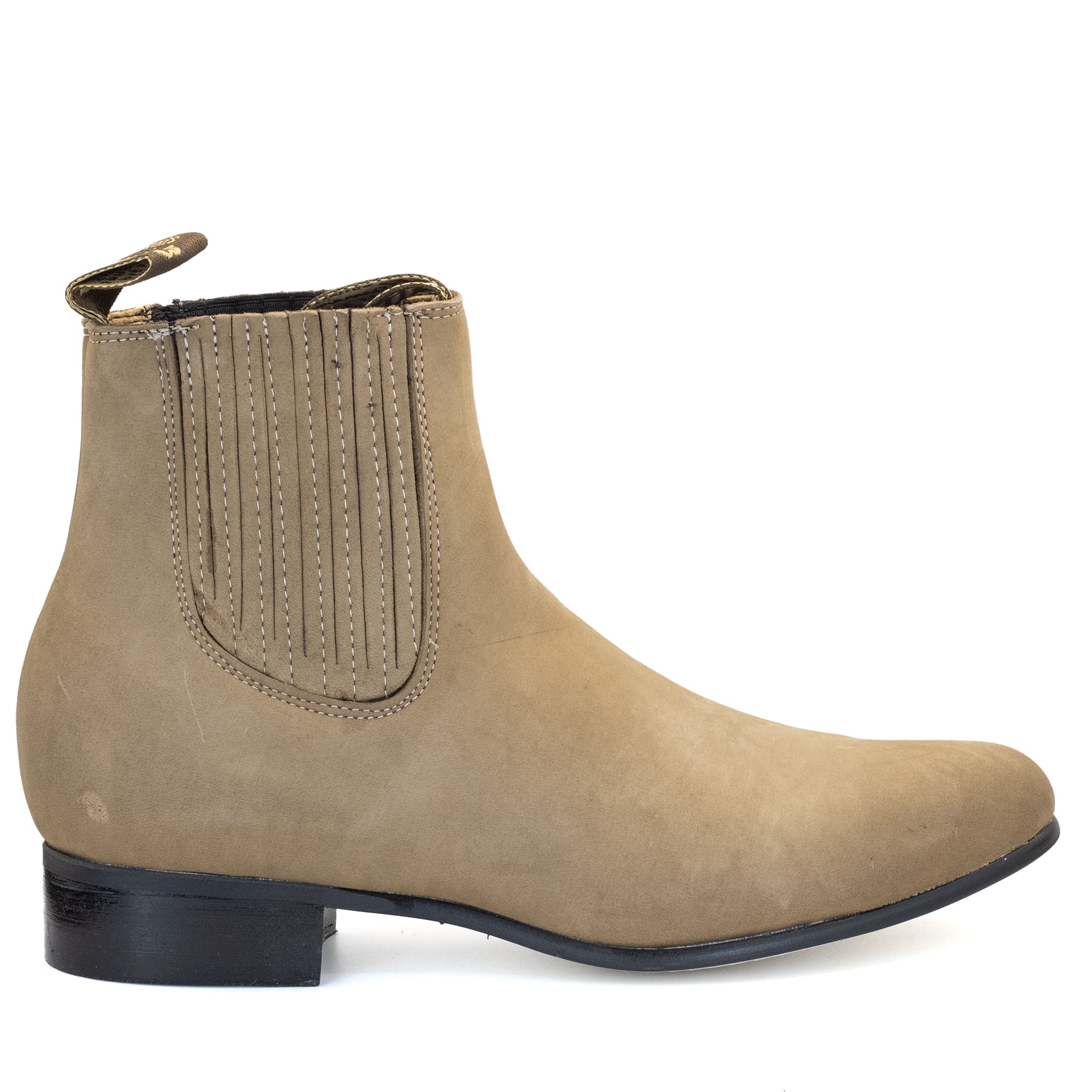BOTIN RAMÍREZ CHARRO DE GAMUZA CON SUELA DE NEOLITE ARENA