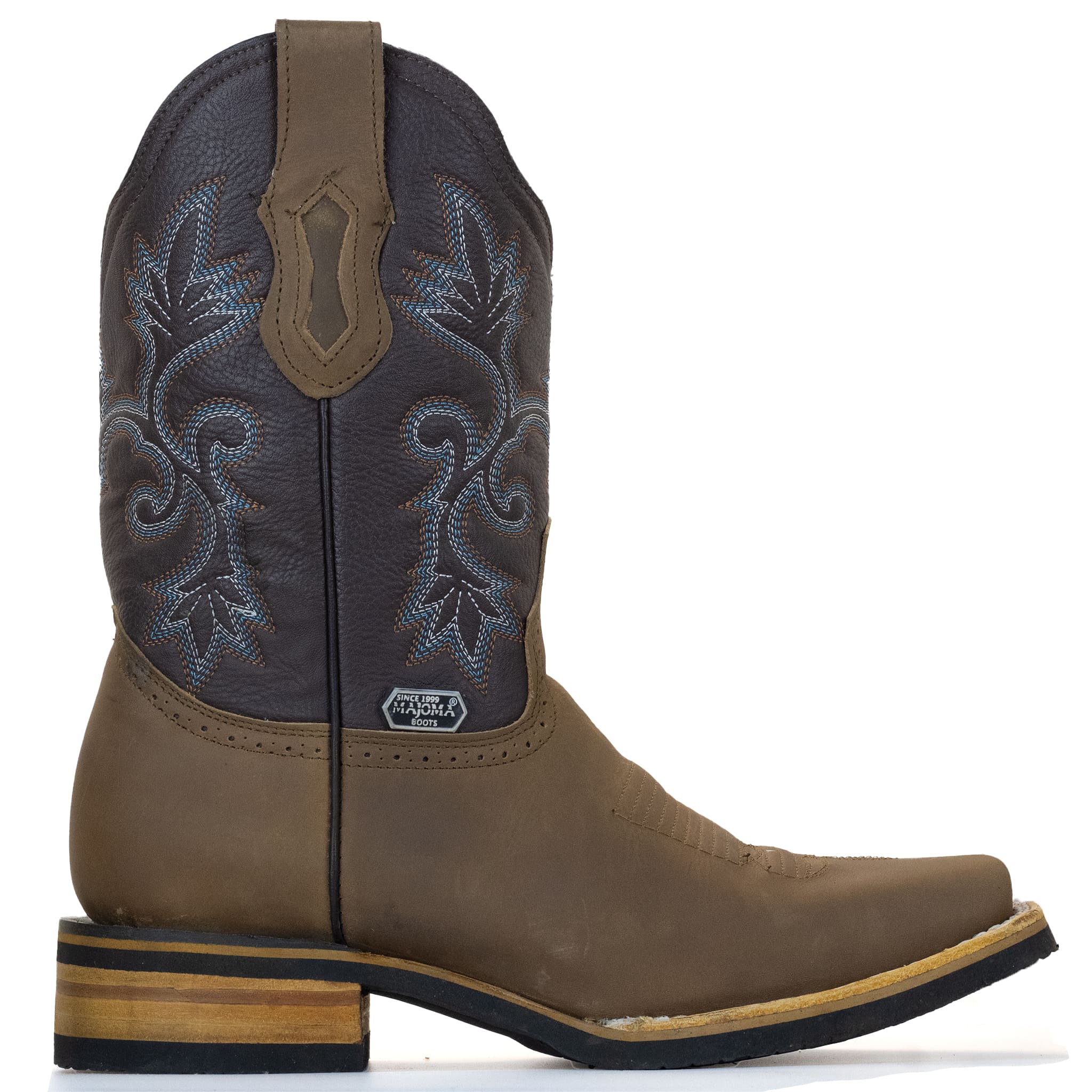 BOTA MAJOMA VAQUERA HORMA CUADRADA TABACO