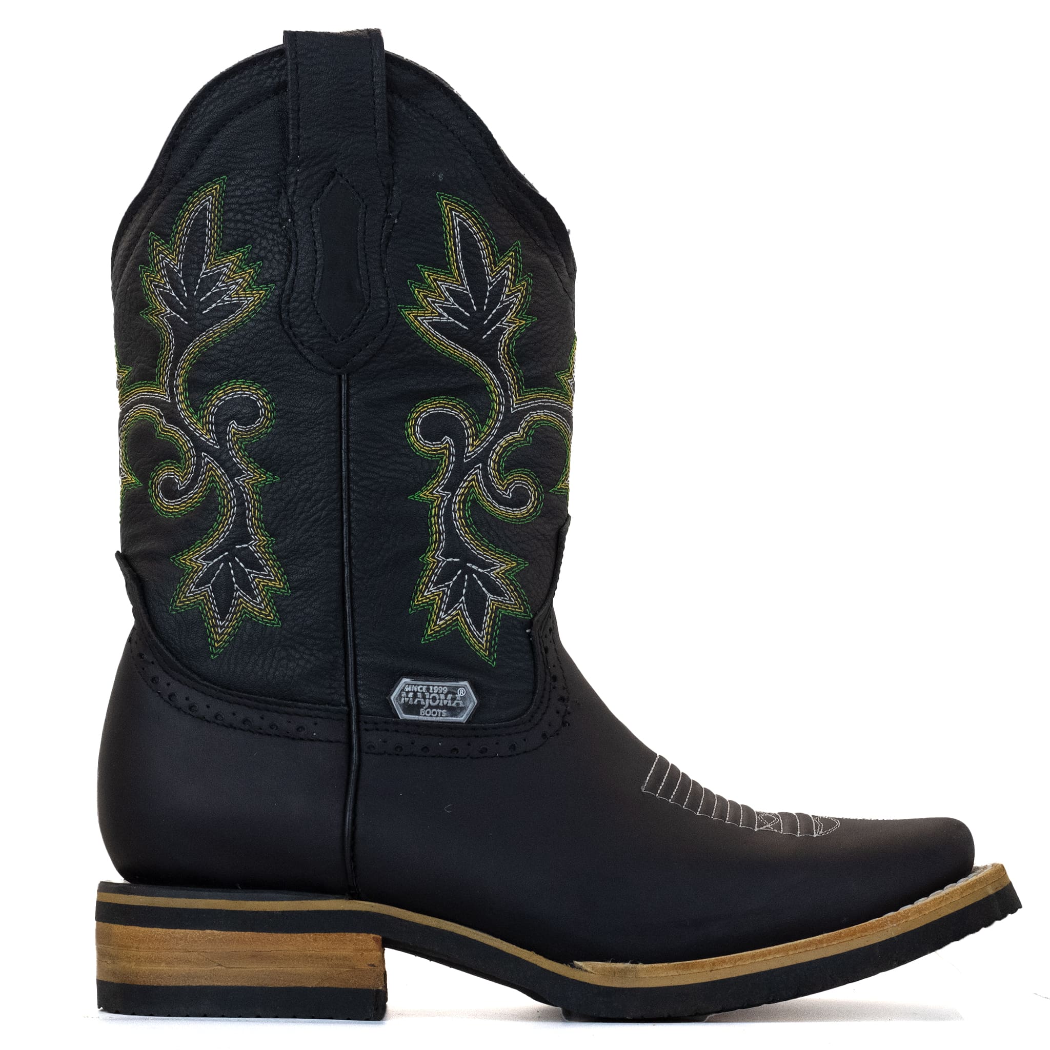 BOTA MAJOMA VAQUERA HORMA CUADRADA NEGRA