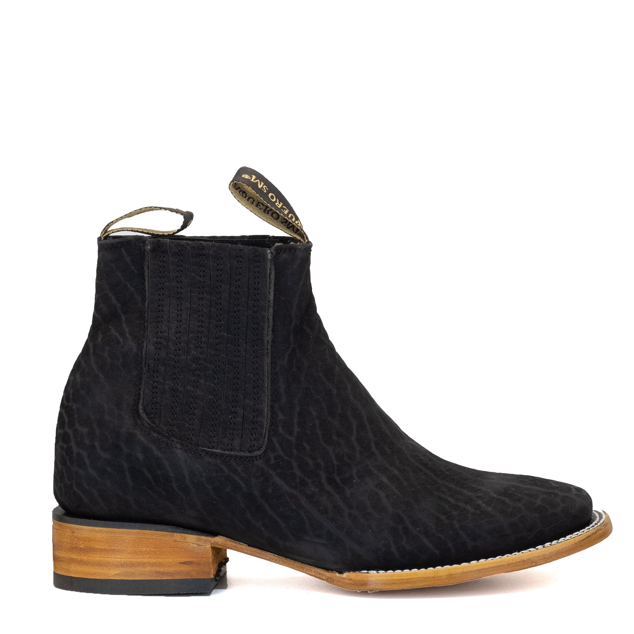 BOTIN VAQUERO SM HORMA RODEO CUELLO DE TORO NEGRO