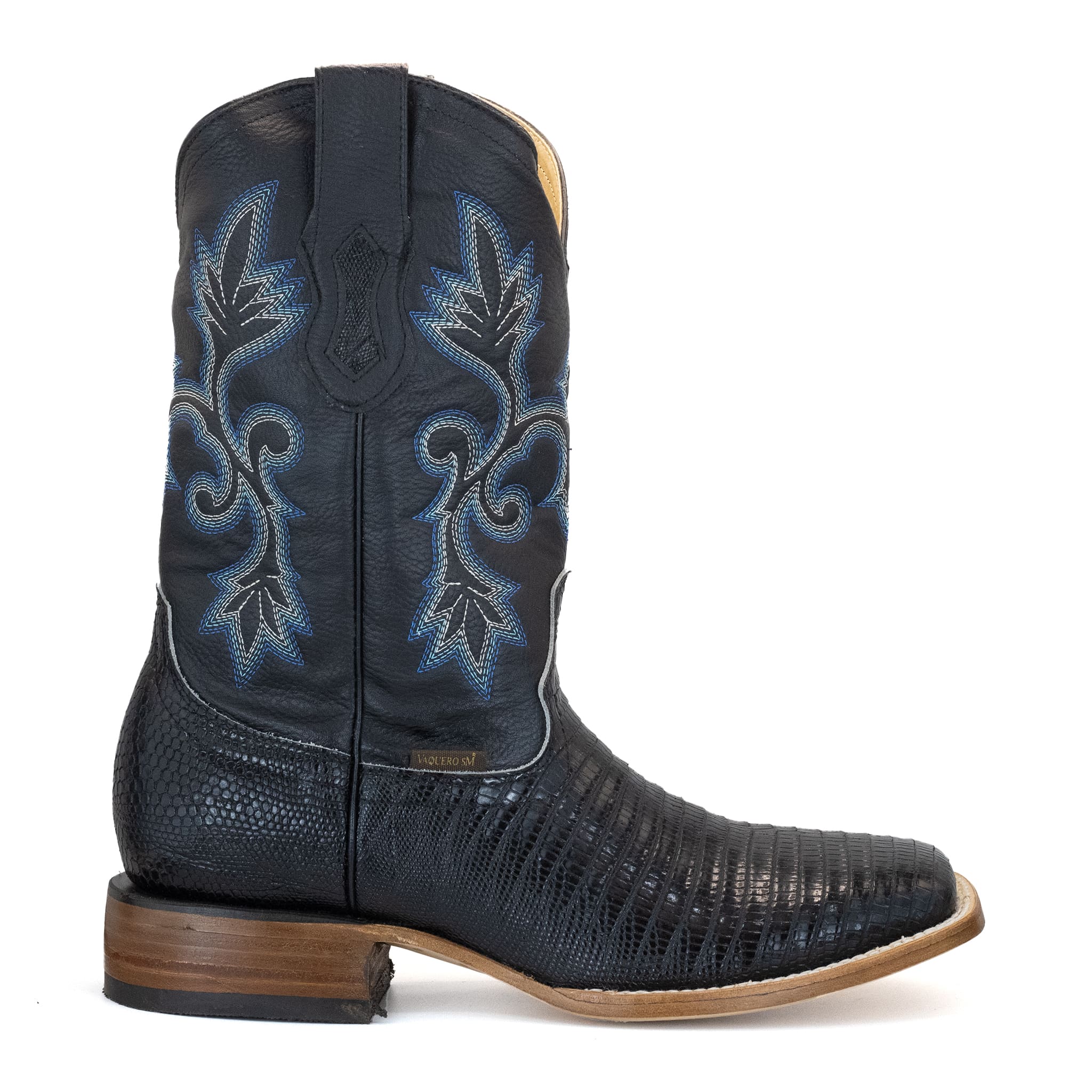 BOTA VAQUERO SM HORMA RODEO IMIT. ARMADILLO NEGRO