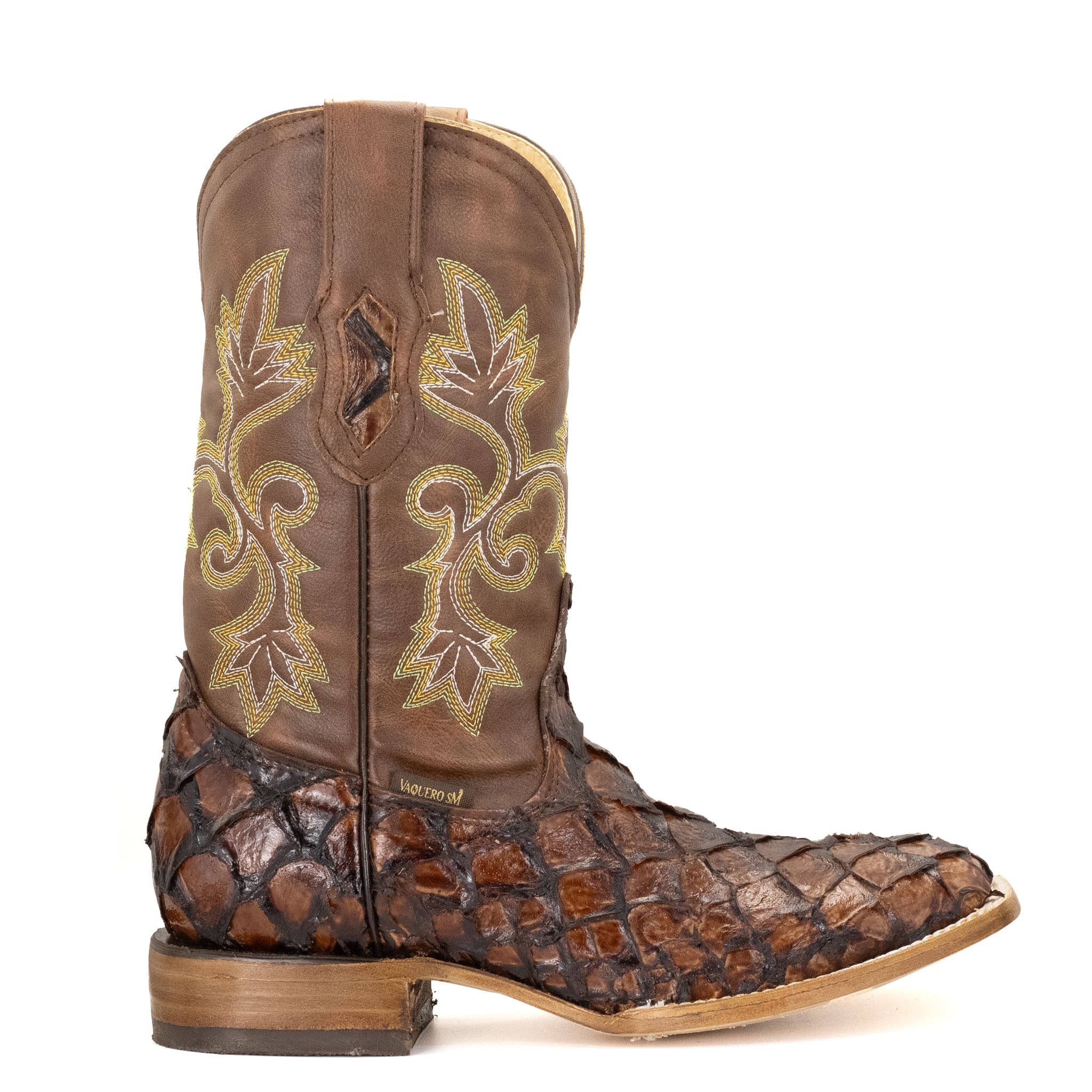 004 BOTA VAQUERO SM HORMA RODEO IMIT. PESCADO COÑAC.