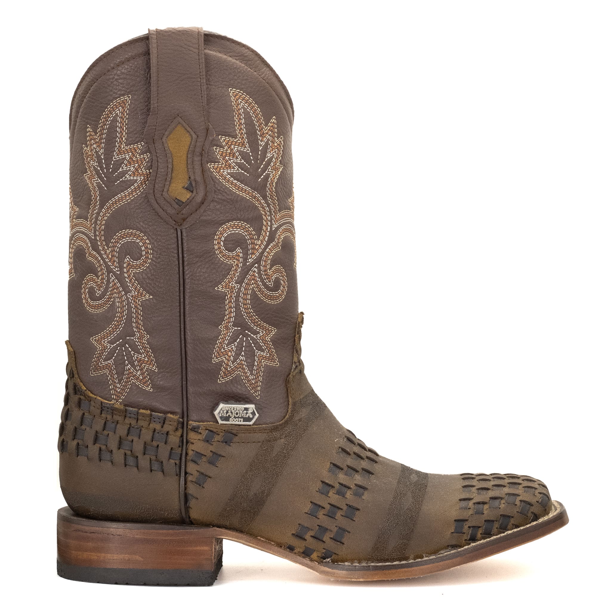 BOTA VAQUERO SM HORMA RODEO DE PETATILLO CON LAZER  CAFE