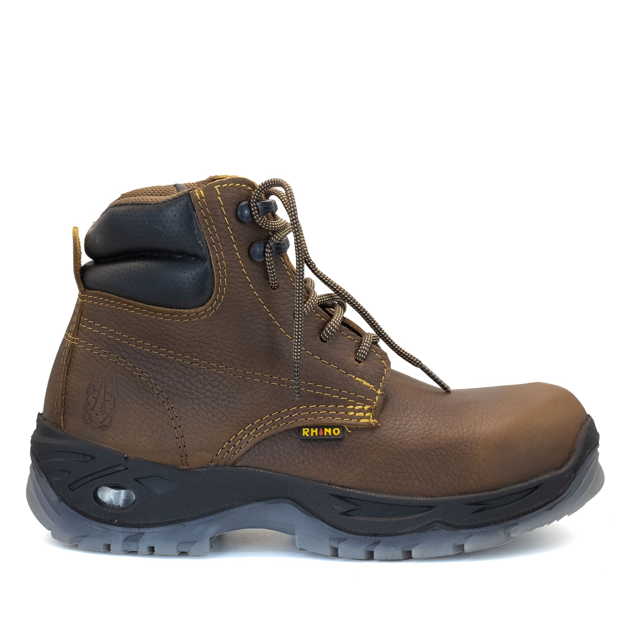 BOTA RHINO DE TRABAJO CON CASCO CAFE