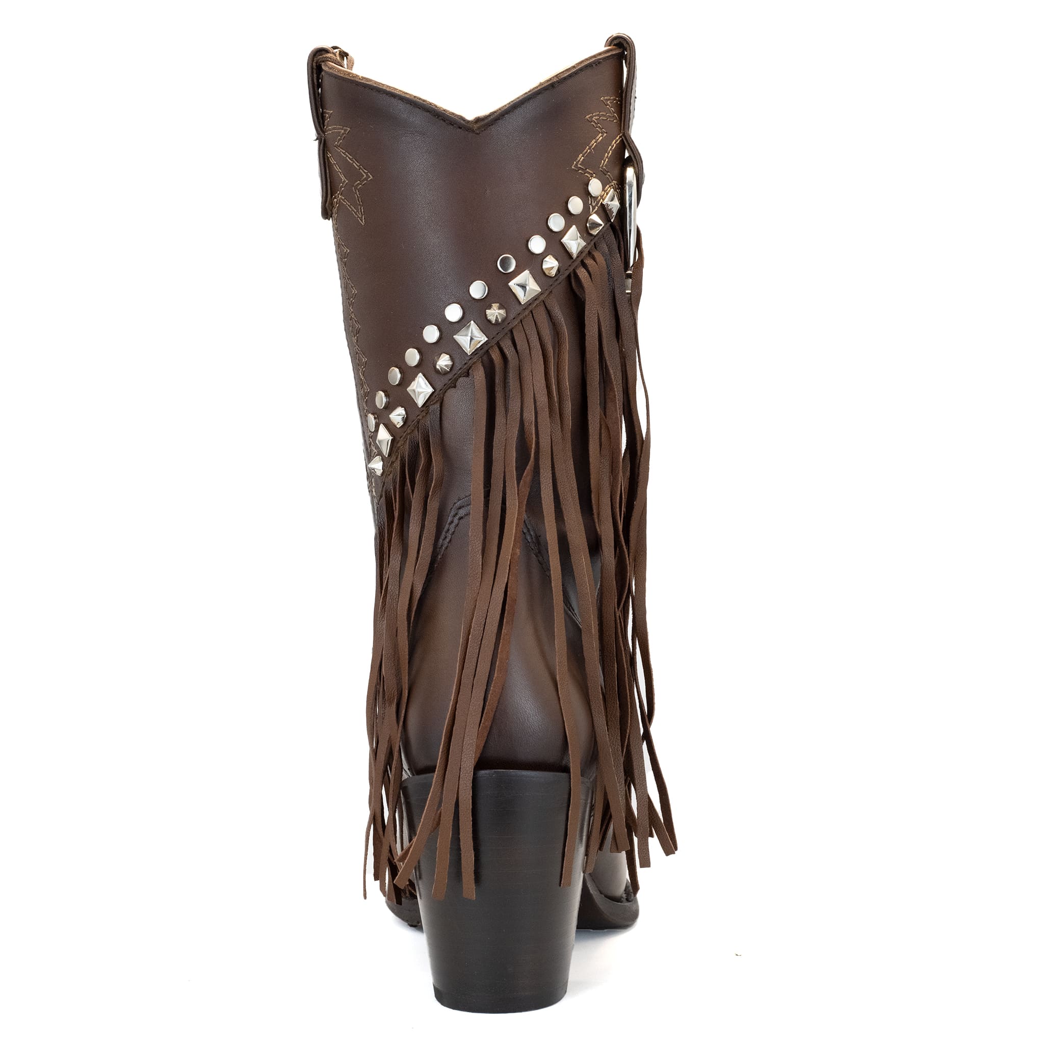 BOTIN CUADRA EN PIEL GENUINA DE RES  CAFE