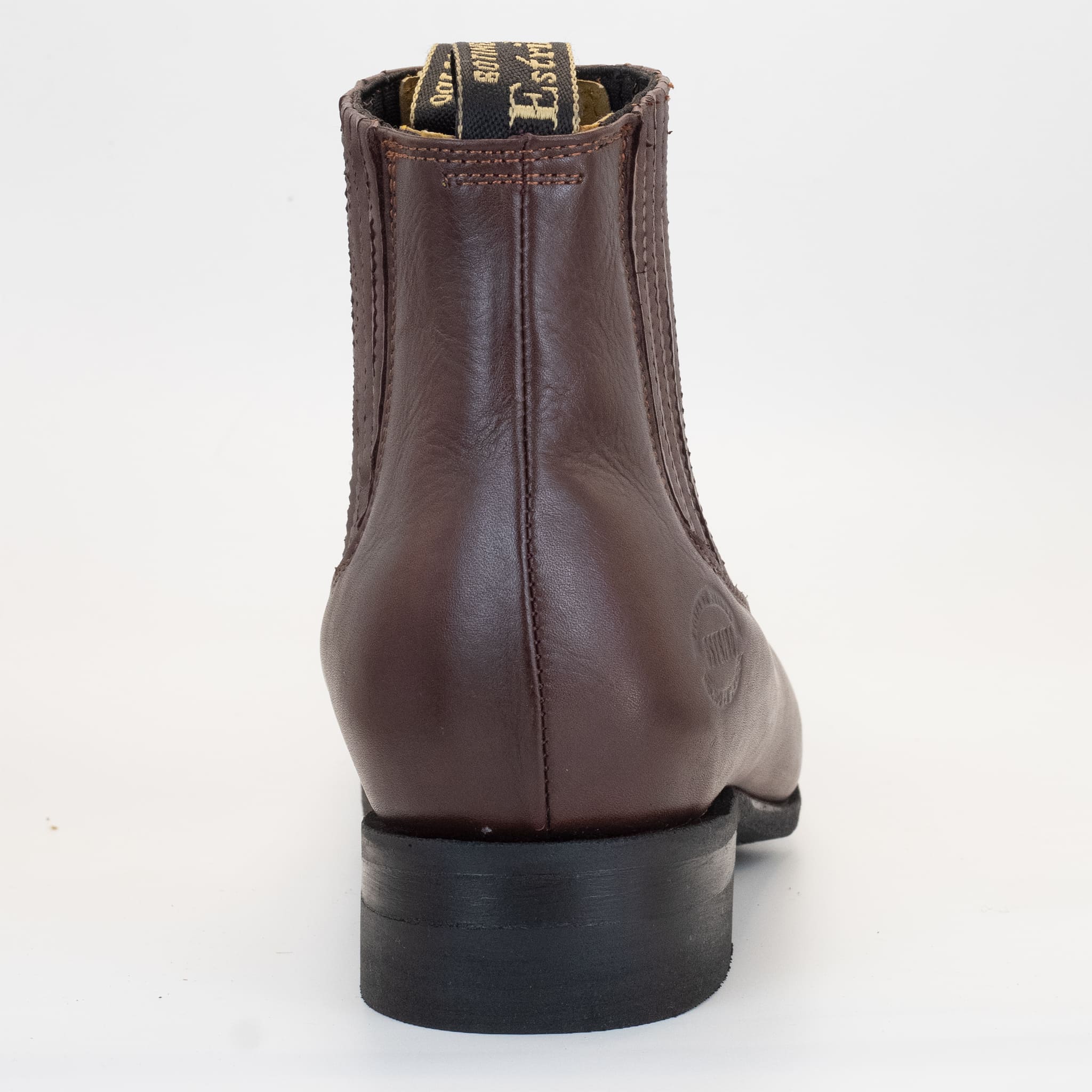 BOTIN ESTRIBO CHARRO SUELA DE HULE VINO