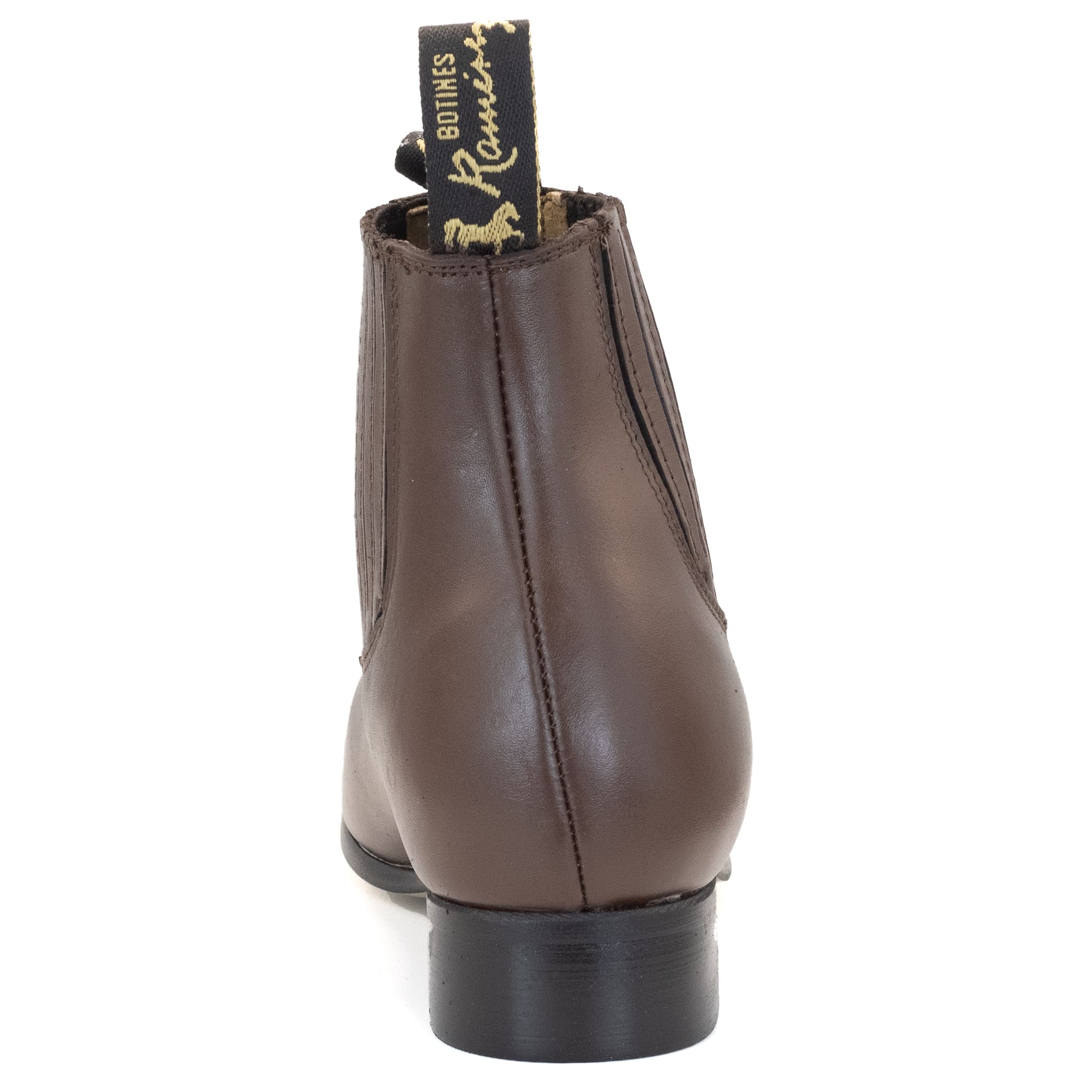 BOTIN RAMÍREZ CHARRO DE PIEL CON SUELA DE NEOLITE CAFE