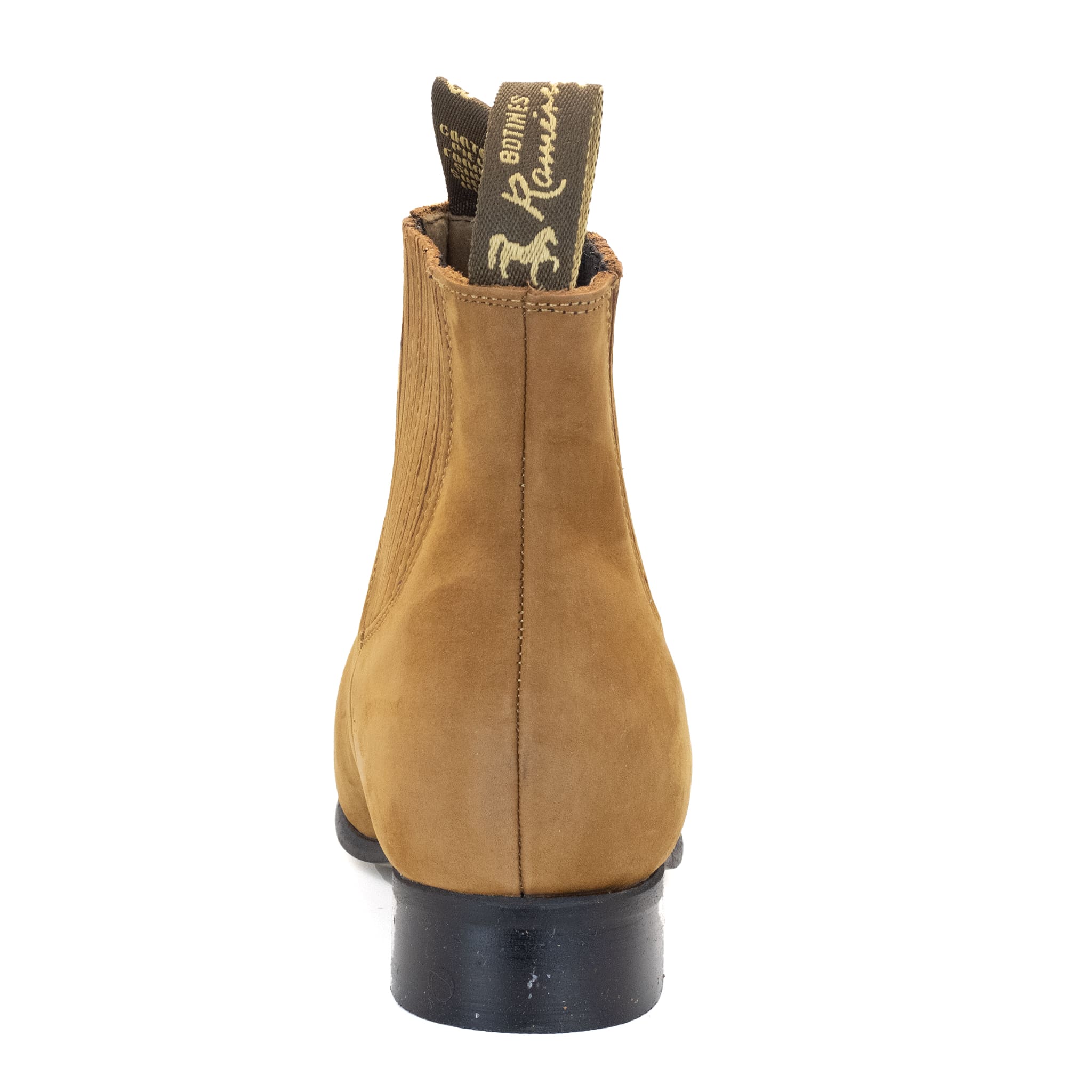 BOTIN RAMÍREZ CHARRO DE GAMUZA CON SUELA DE NEOLITE PAJA