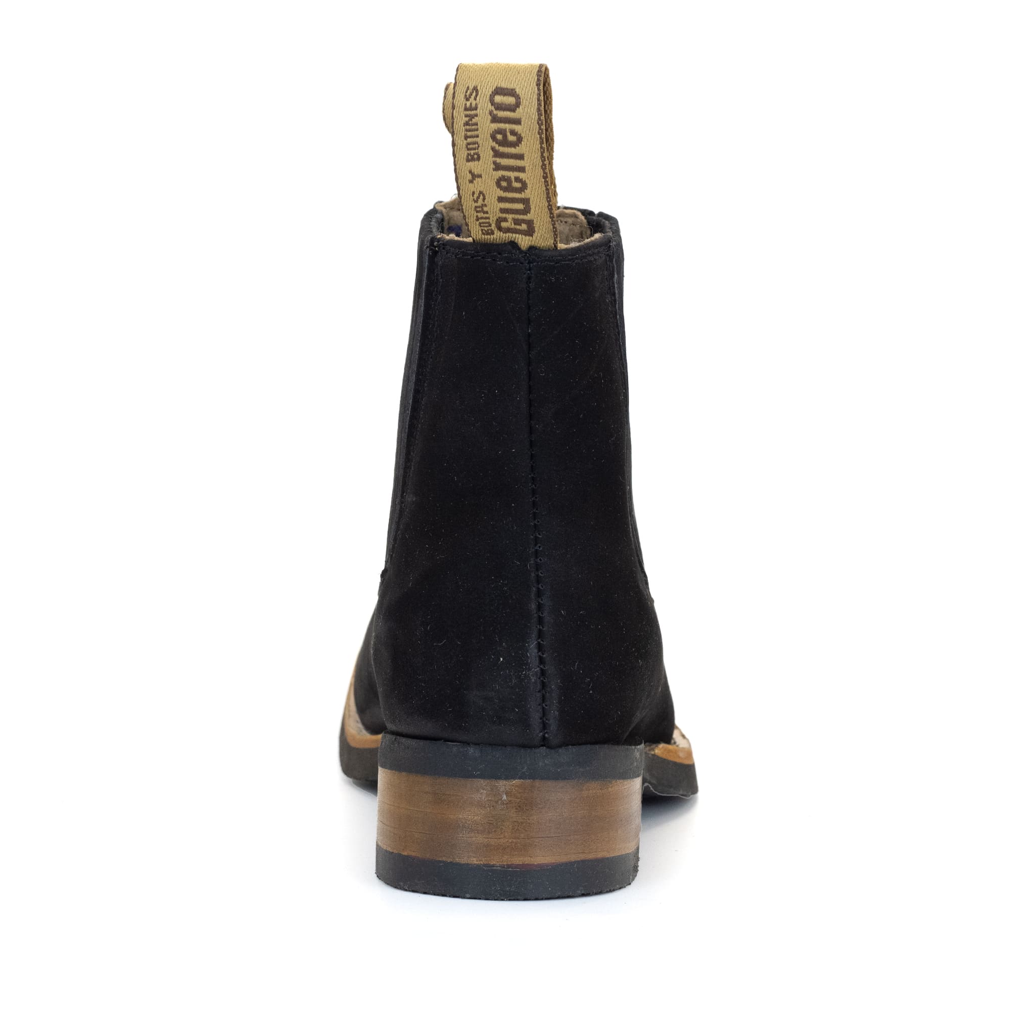 BOTIN GUERRERO CUADRADO NOBUCK NEGRO