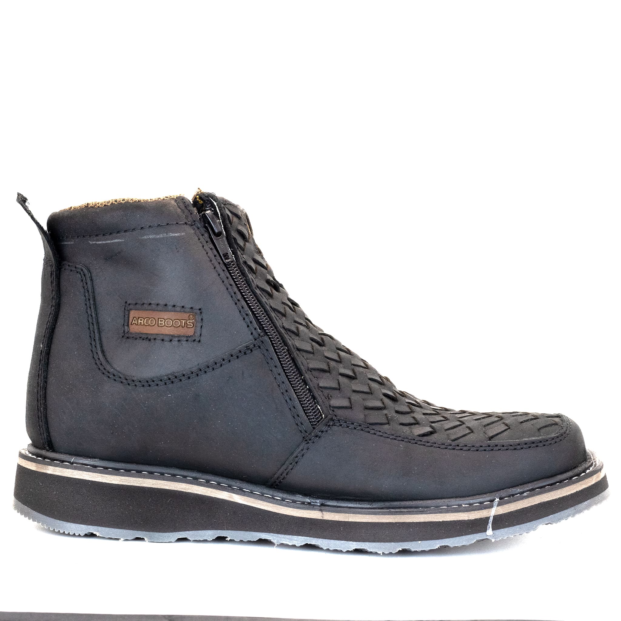 BOTA DE TRABAJO CON CIERRE NEGRO